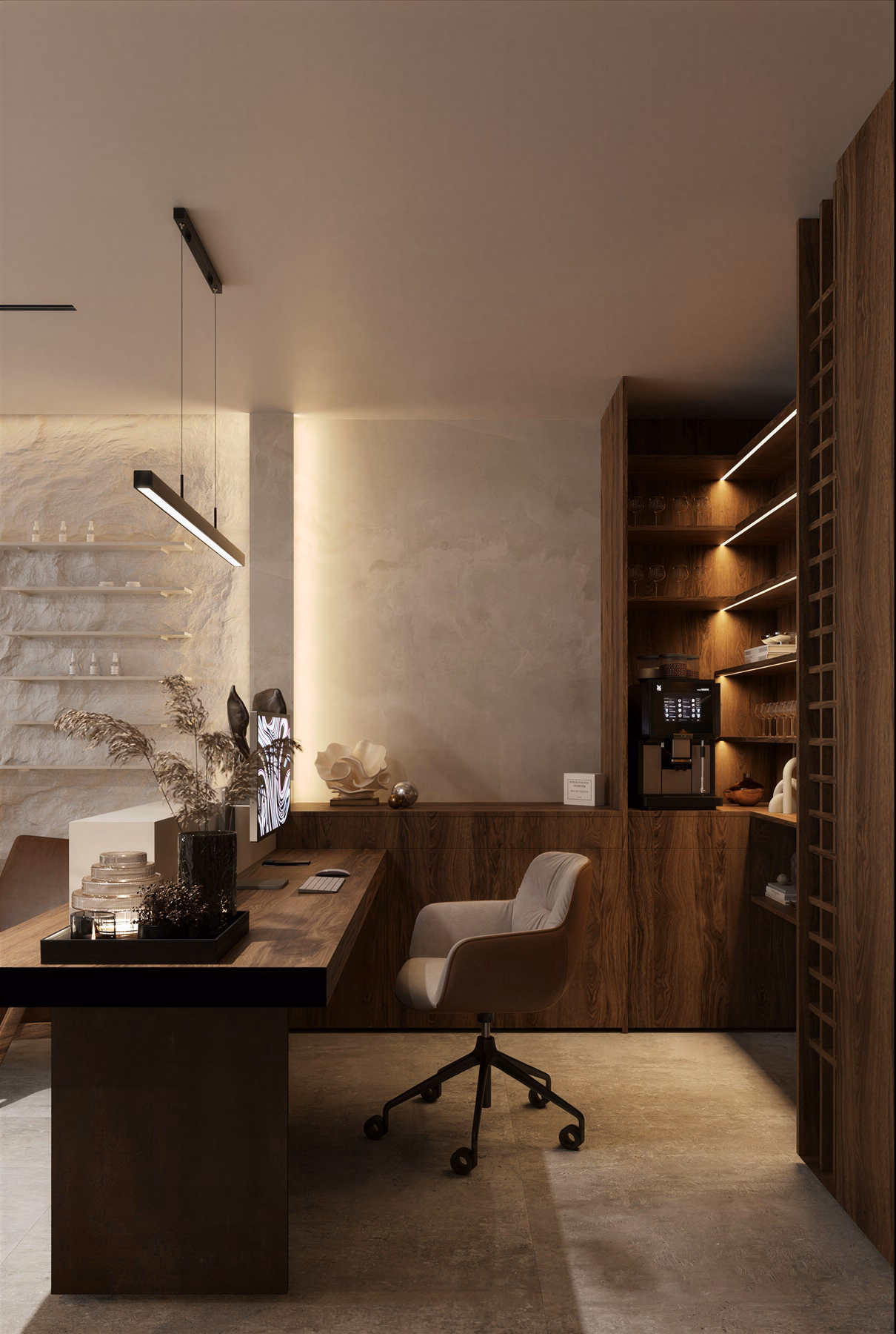 Aesthetic Clinic design interior clinică moderna minimalista estetică ICONIC Design București – detaliu elemente sculpturale