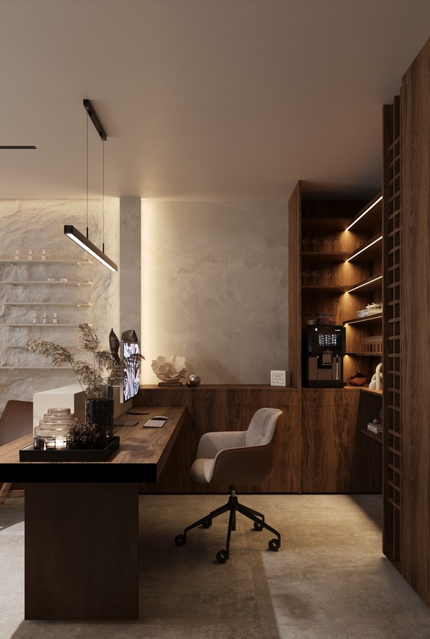 Aesthetic Clinic design interior – detaliu elemente sculpturale