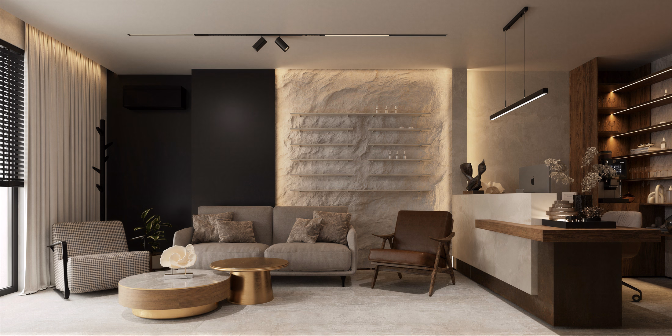 Aesthetic Clinic design interior clinică moderna minimalista estetică ICONIC Design București – coridor clinică lux