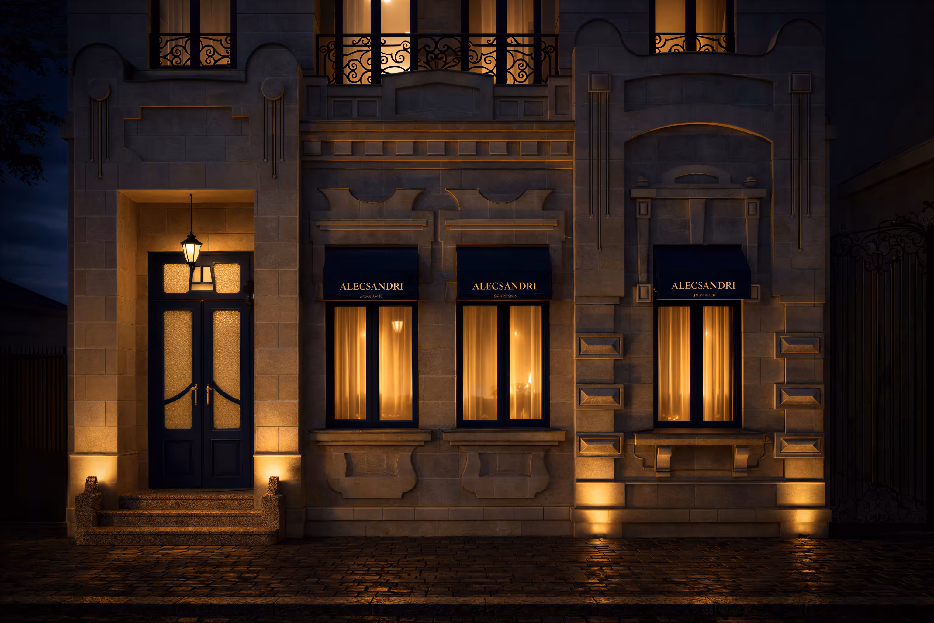 Alecsandri Heritage Revival – detaliu restaurare fațadă istorică, arhitectură clasică Iconic Design