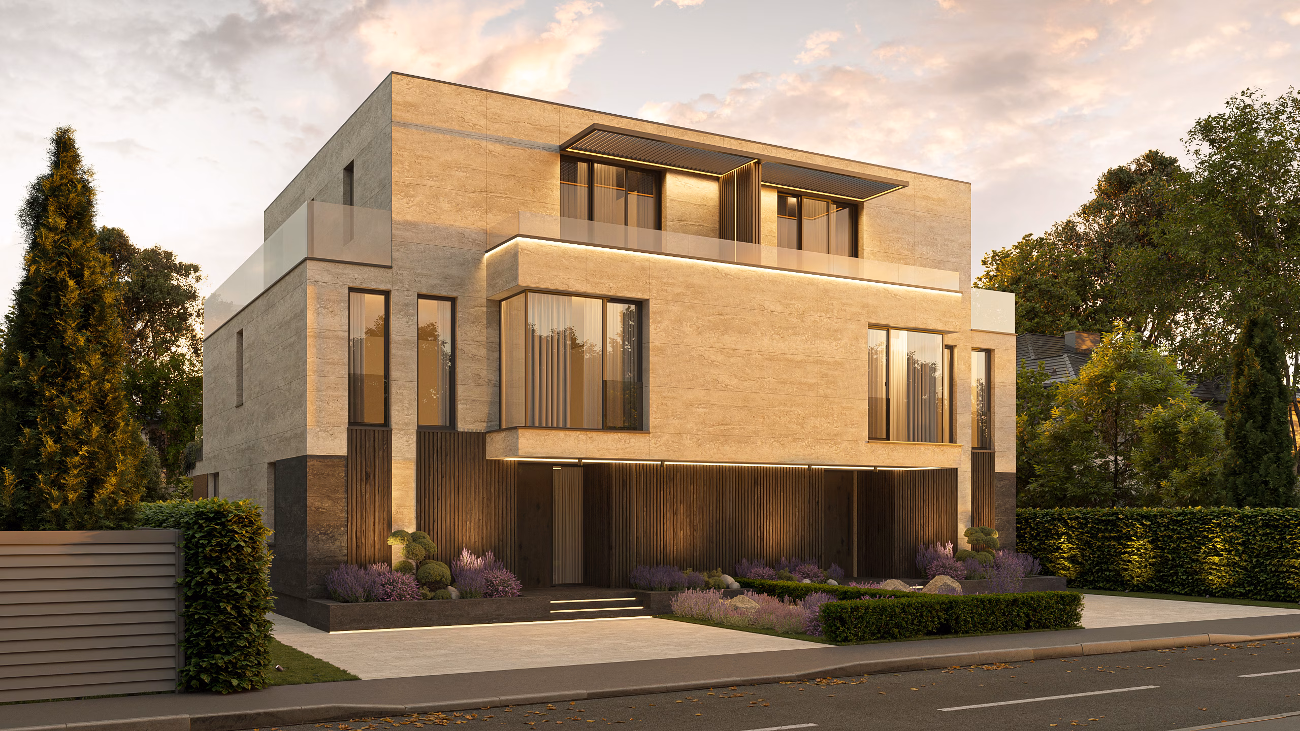 Băneasa Signature Villas arhitectură – fațadă principală, Arhitectură rezidențială București