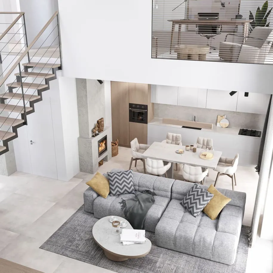 C House arhitectură – vedere finală echilibru formă și funcțiune