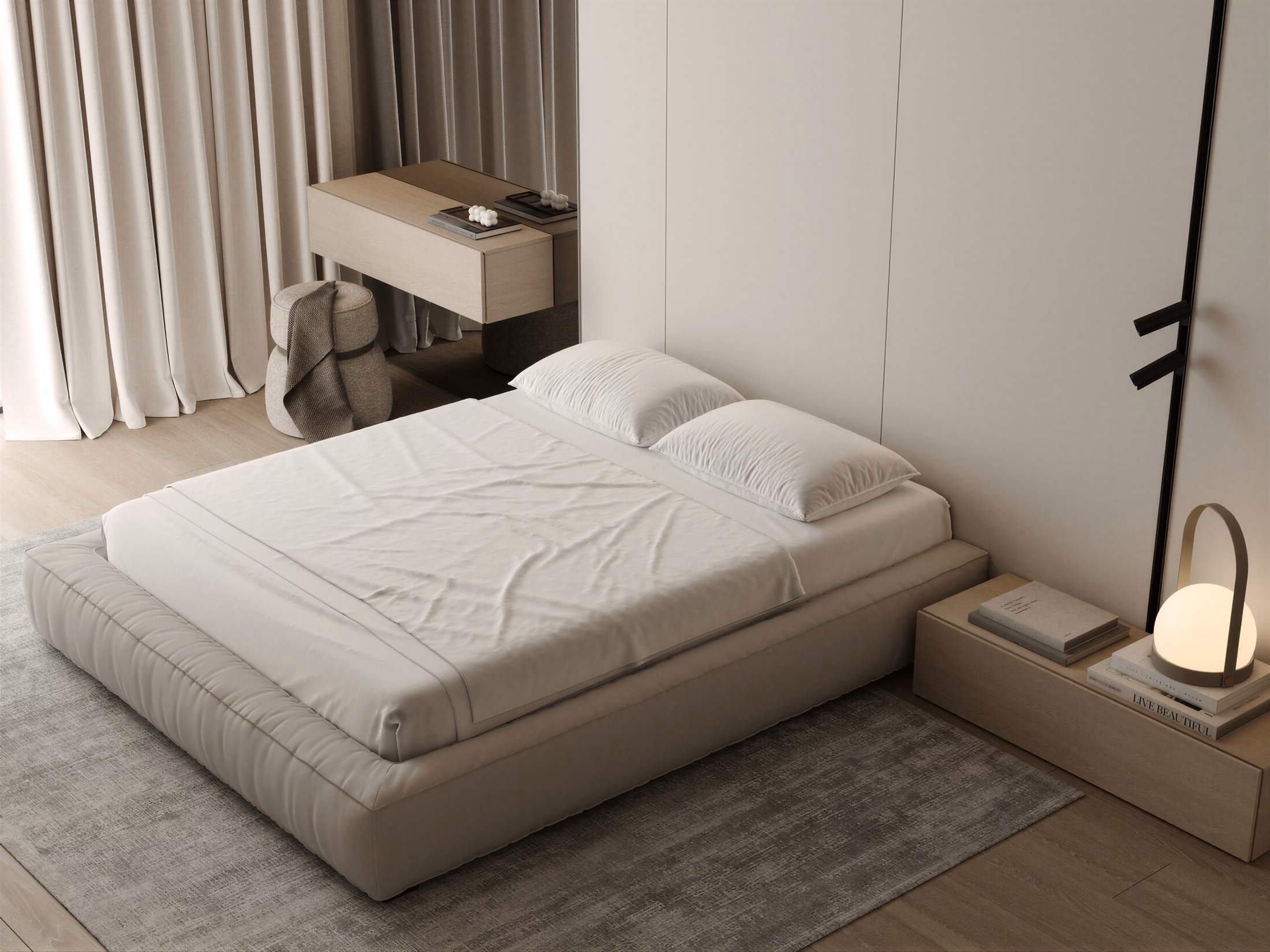Cherry and Stone House design interior – living lumina naturala, Design interior premium, desing interior minimalist București