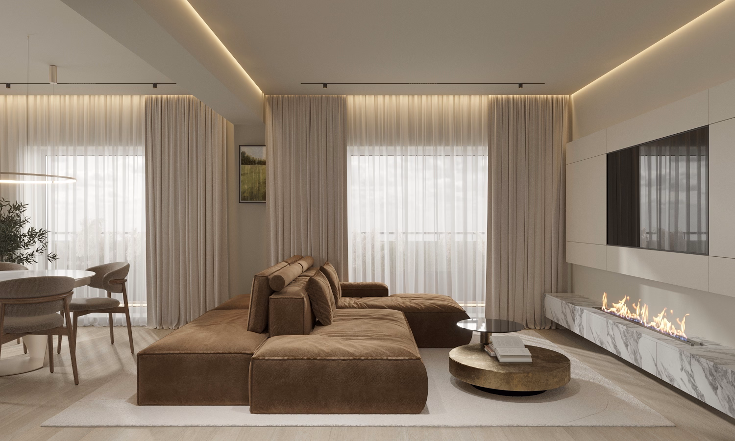 Cognac Penthouse Design interior penthouse | București