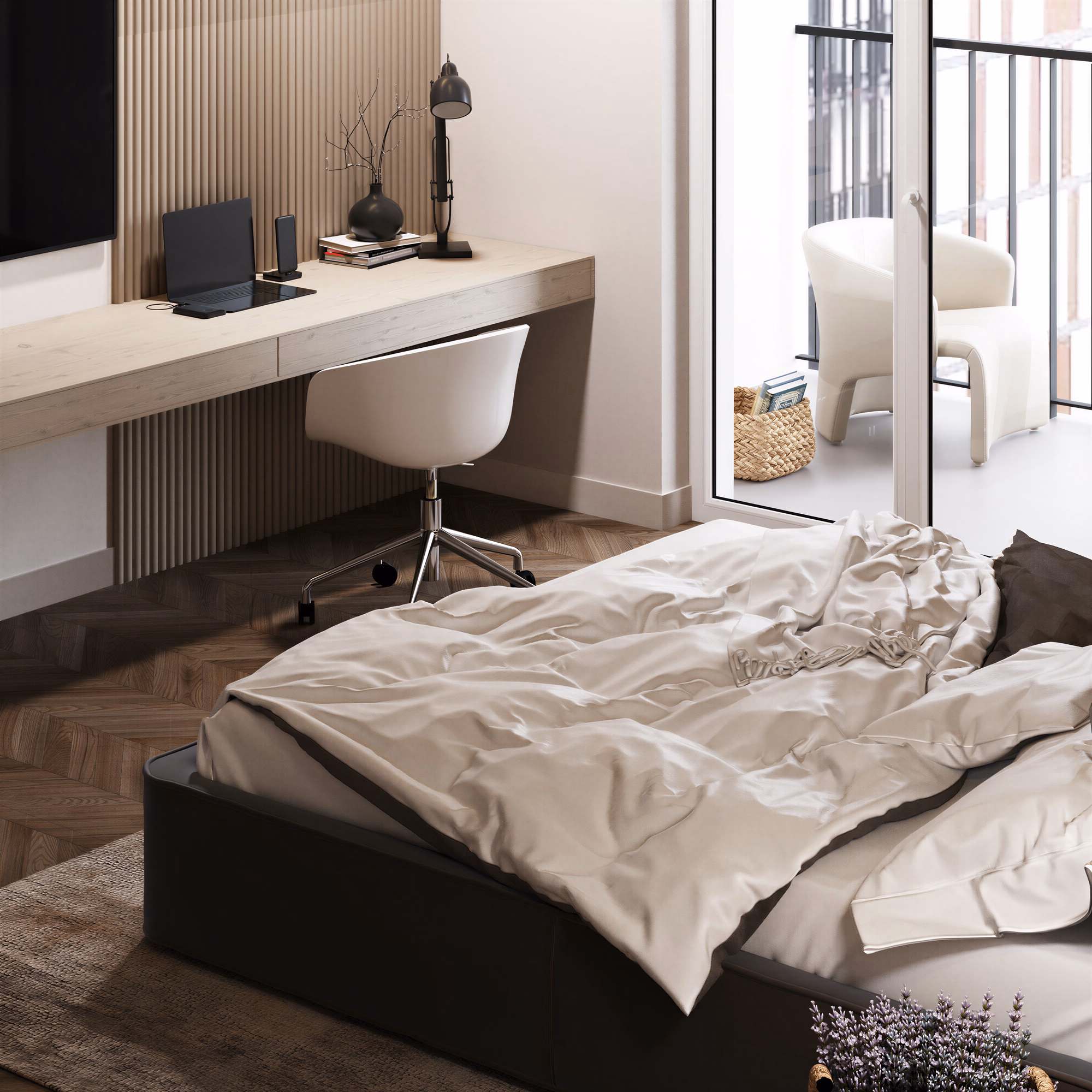 Dark Minimalist Apartment design interior – detaliu textură catifea, Design interior premium, desing interior minimalist București