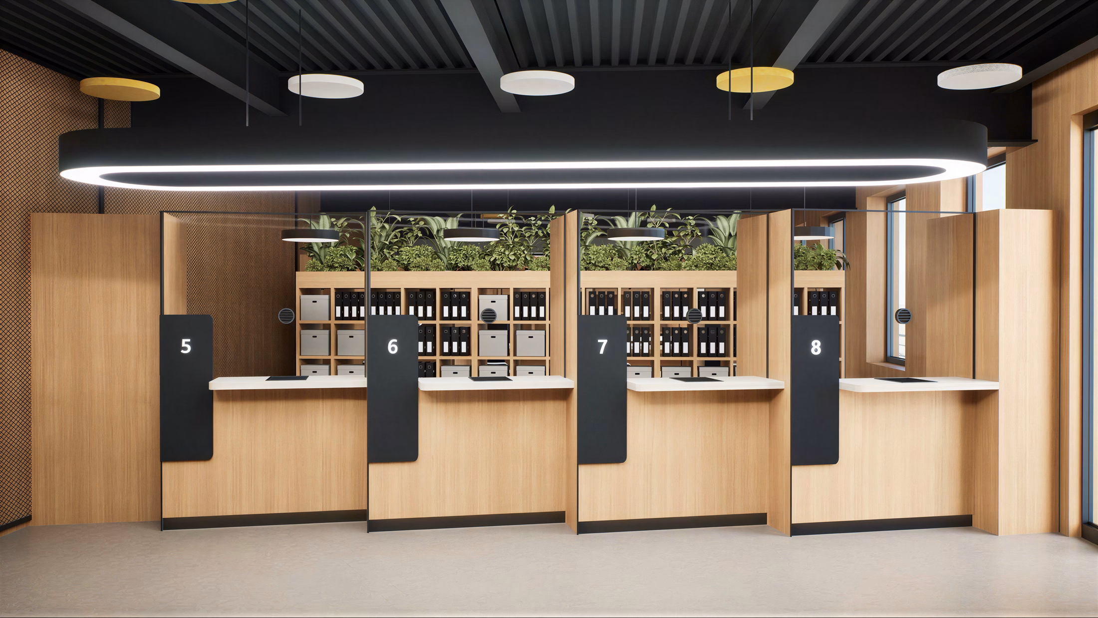 DP World Offices design interior birouri – detaliu mobilier birou, design interior comercial