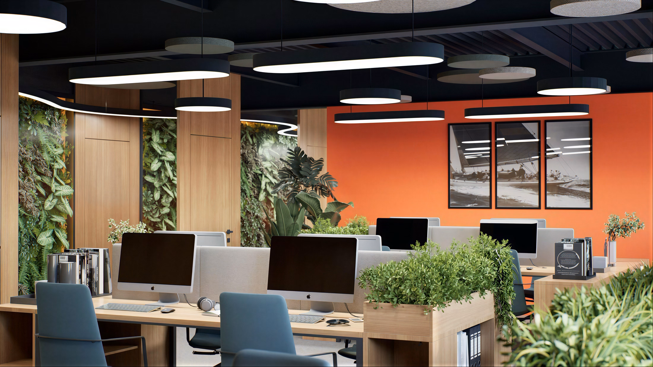 DP World Offices design interior birouri – detaliu lemn și finisaje naturale, design interior comercial
