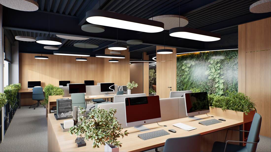 DP World Offices design interior – scenariu de iluminat artistic