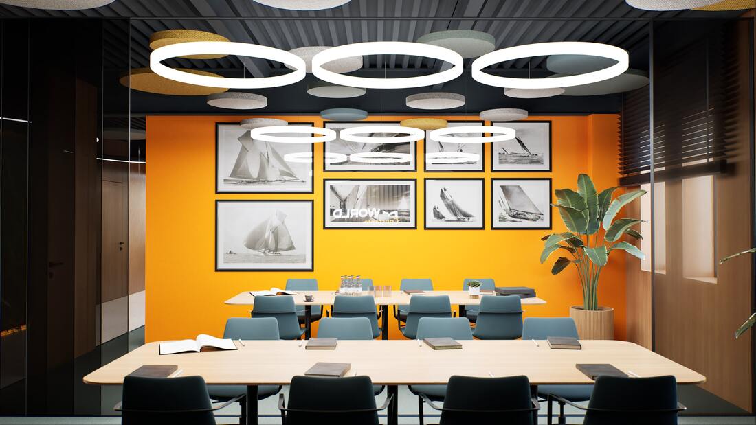 DP World Offices design interior – zona de recepție