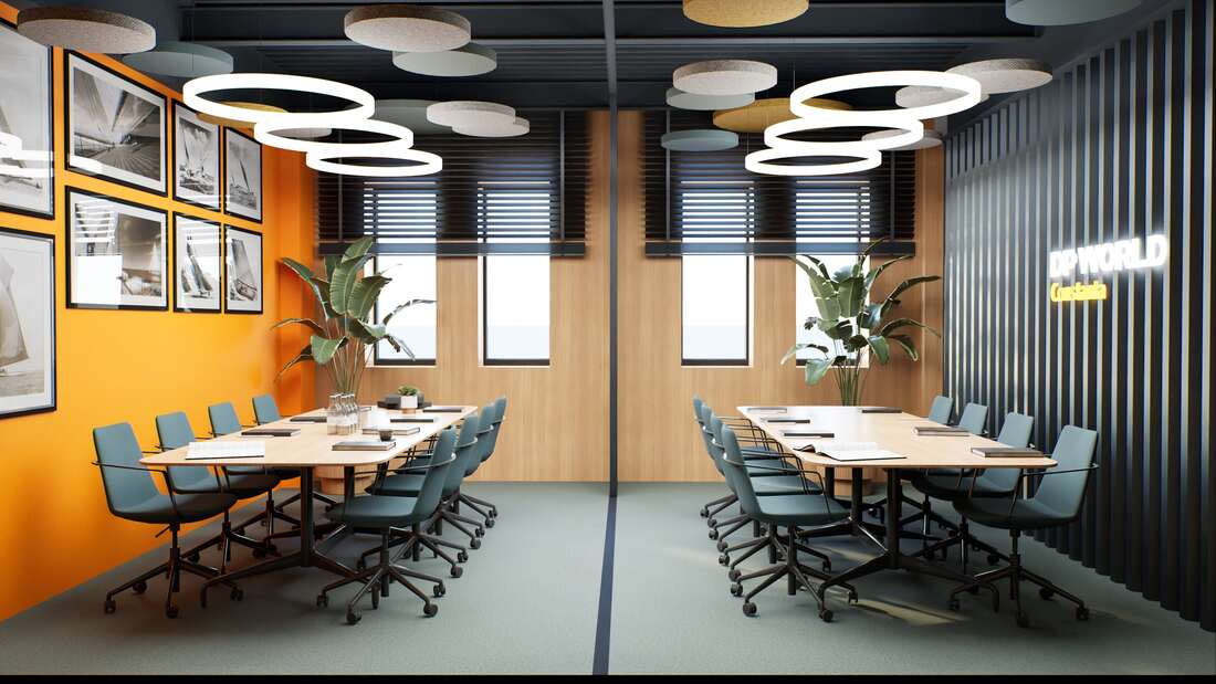 DP World Offices design interior – lounge și zona de relaxare