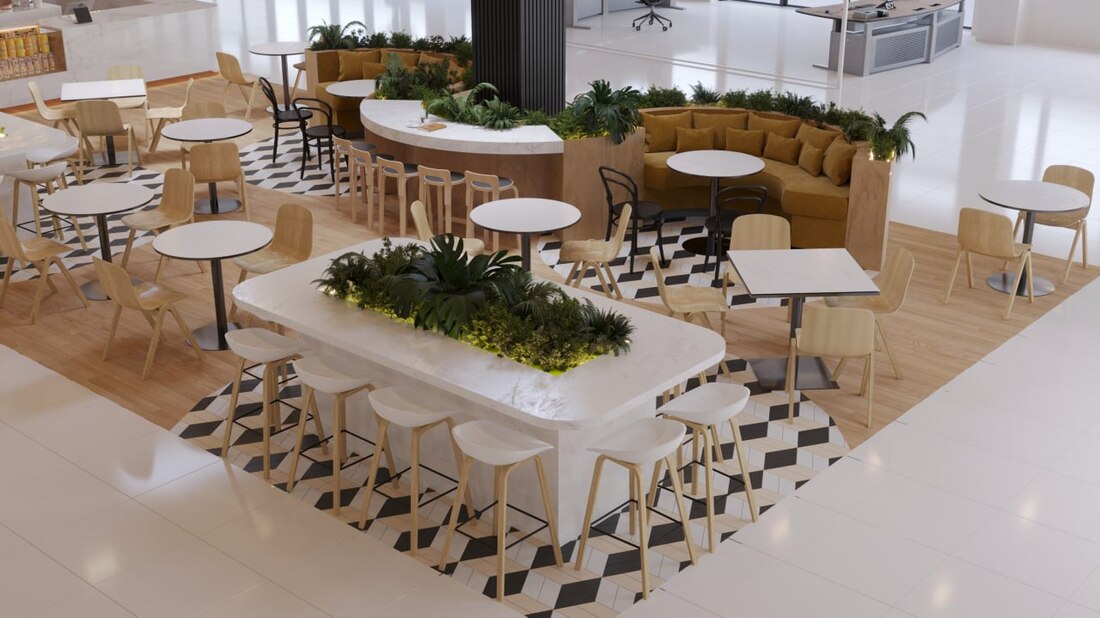 Flight Coffee Bistro design interior – scenariu de iluminat artistic