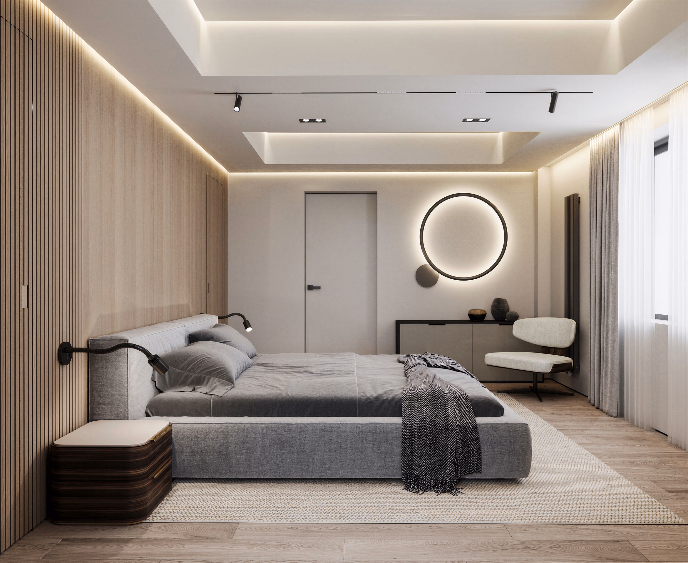 GV Minimalist House design interior – lumină naturală abundentă, desing interior minimalist București