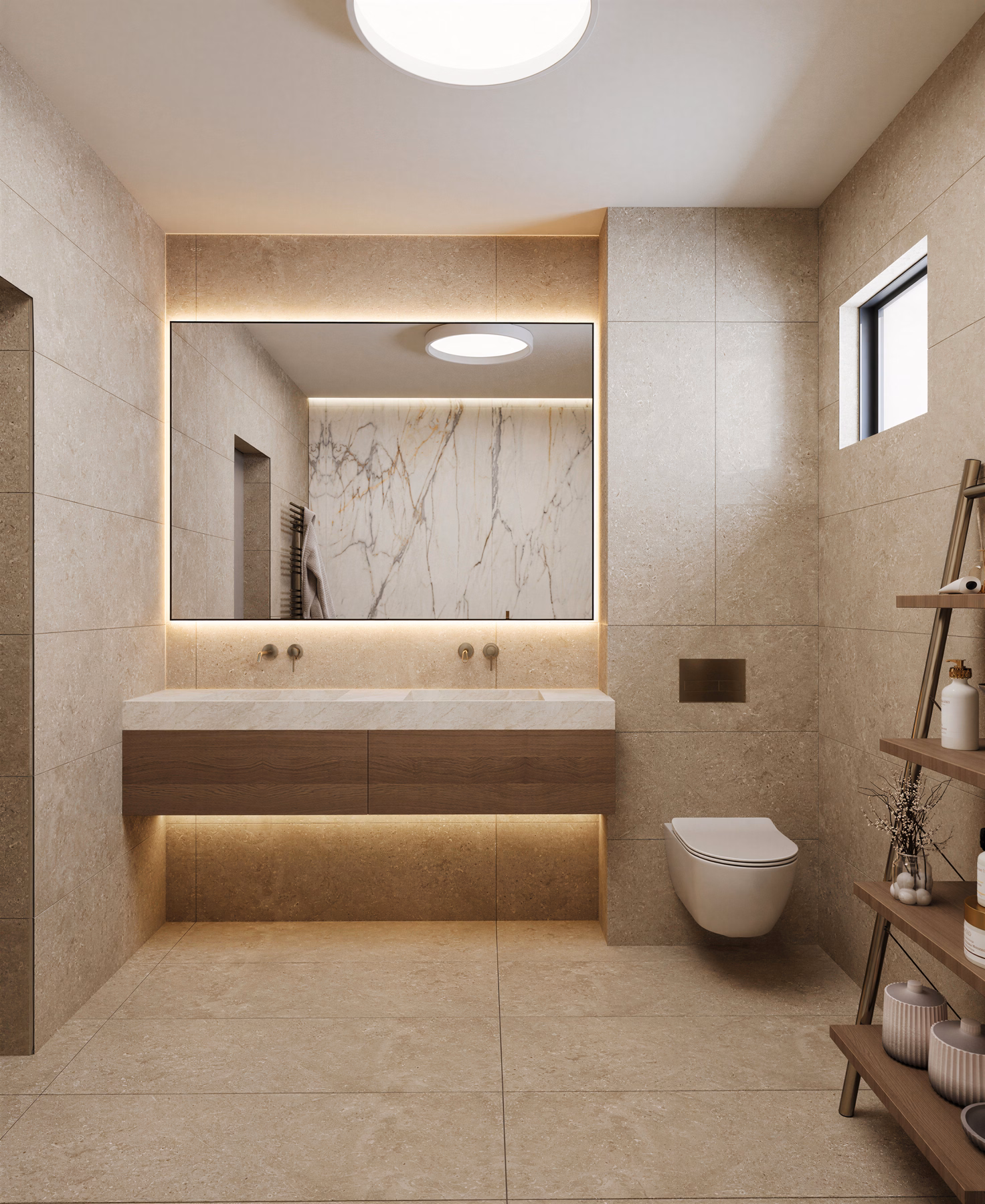 GV Minimalist House design interior – living seară, desing interior minimalist București