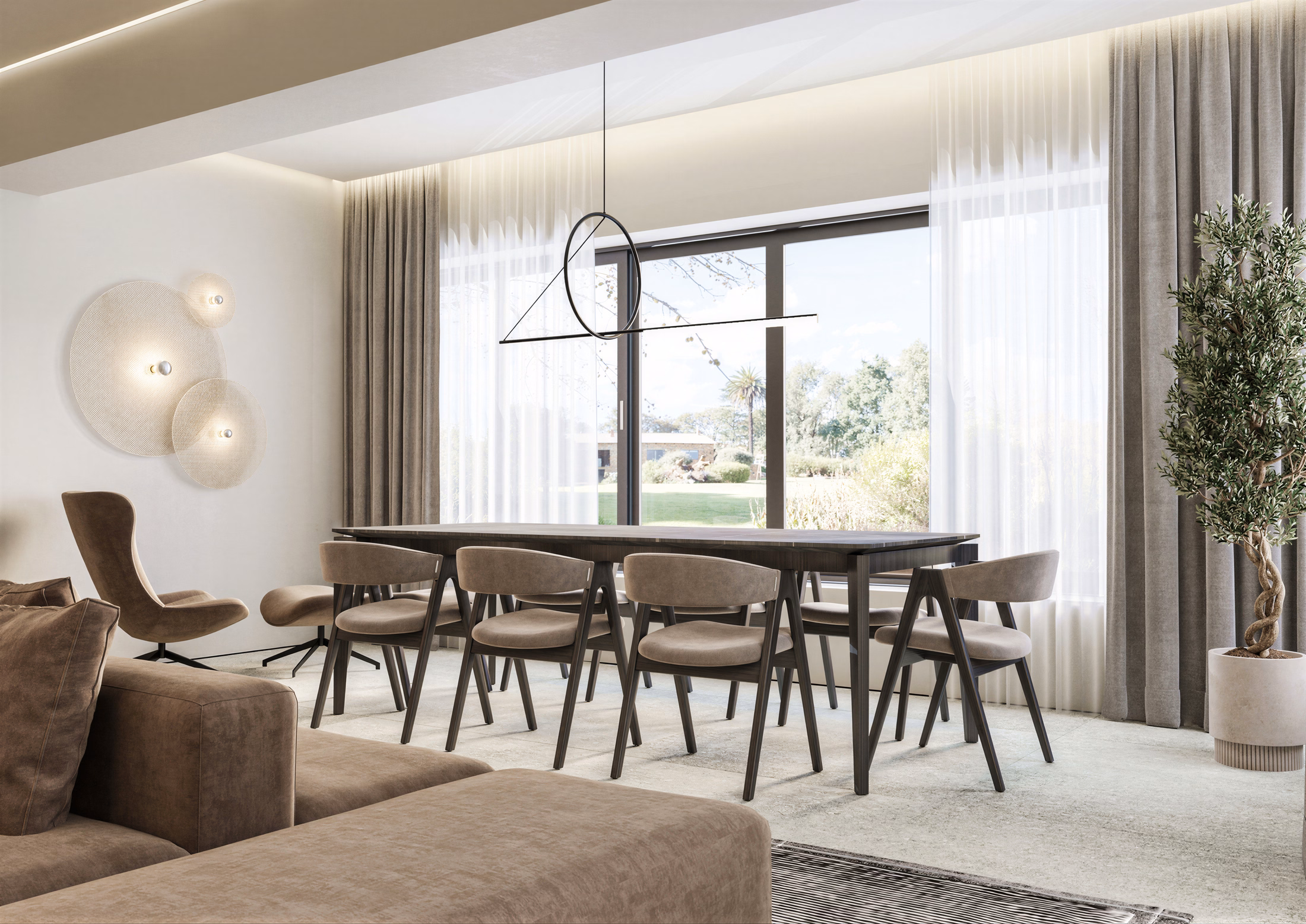 GV Minimalist House design interior – zona de dining, desing interior minimalist București