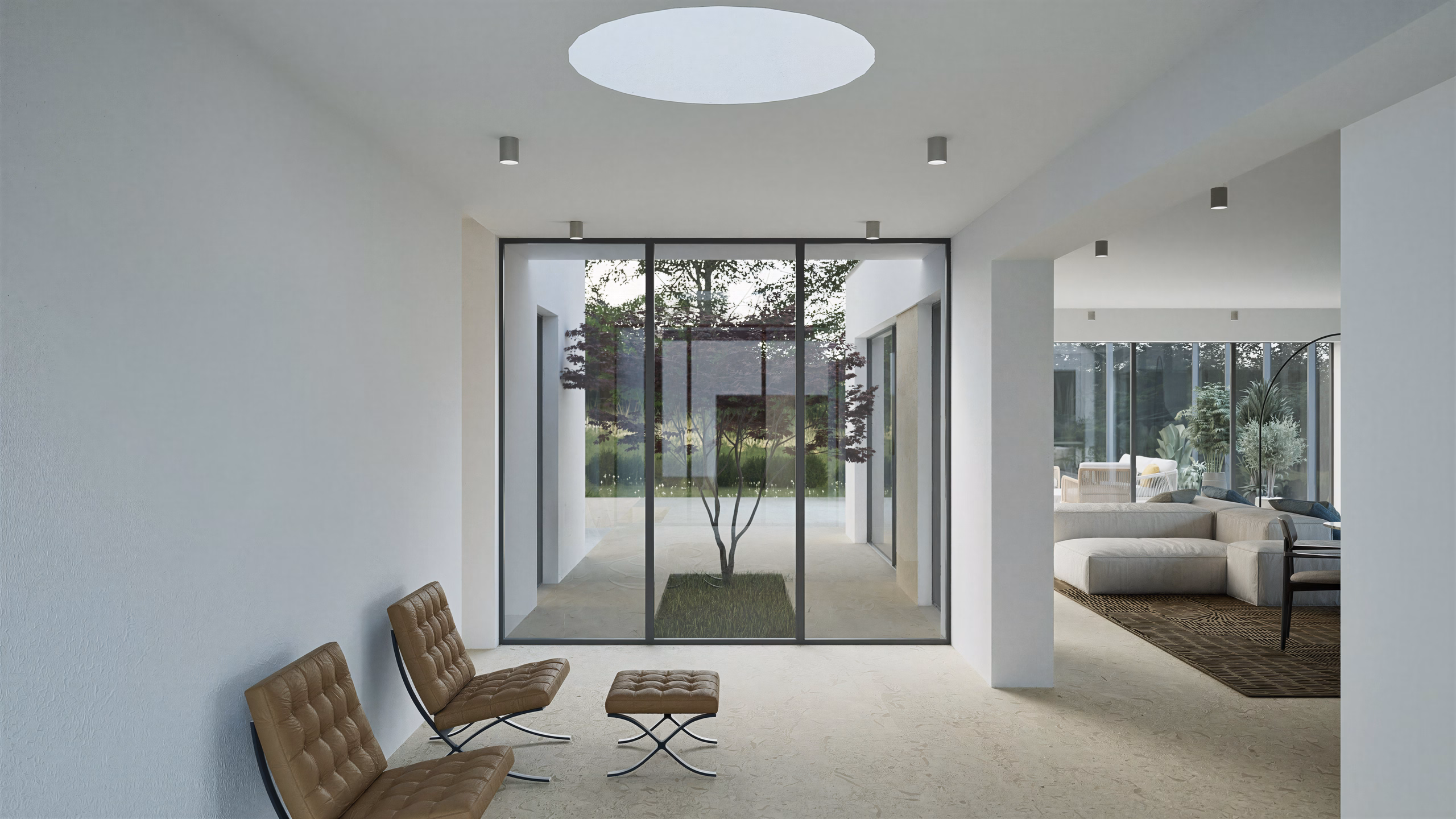 Inniskeen House – detaliu locuință contemporană rurală, arhitectură Iconic Design