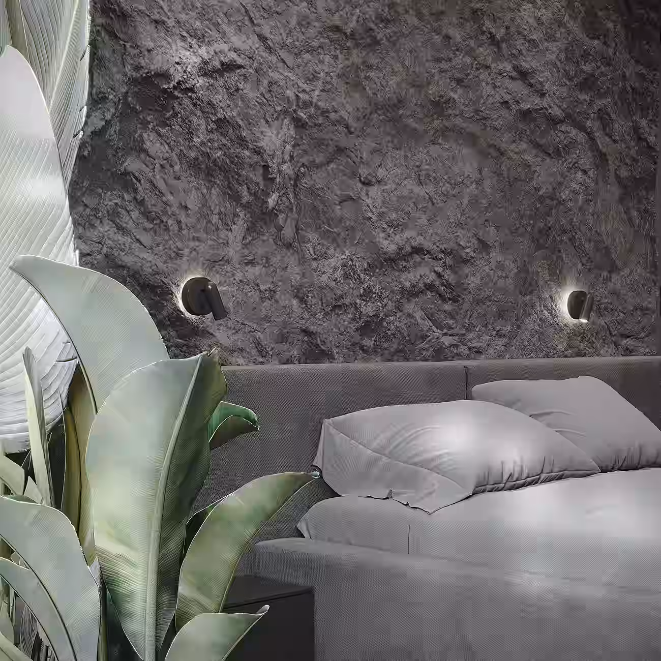 IRAM Dark Loft Apartment design interior – zonă de relaxare cu fotoliu din piele, design interior masculin București