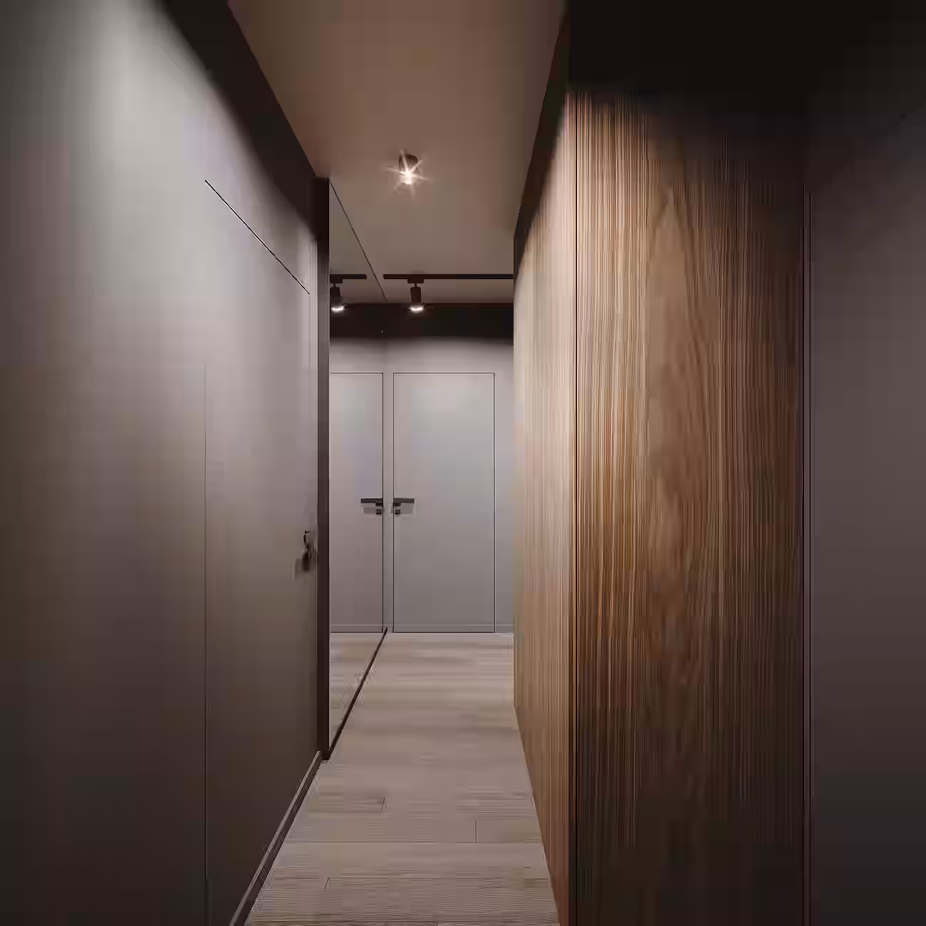 IRAM Dark Loft Apartment design interior – vedere finală loft, design interior masculin București