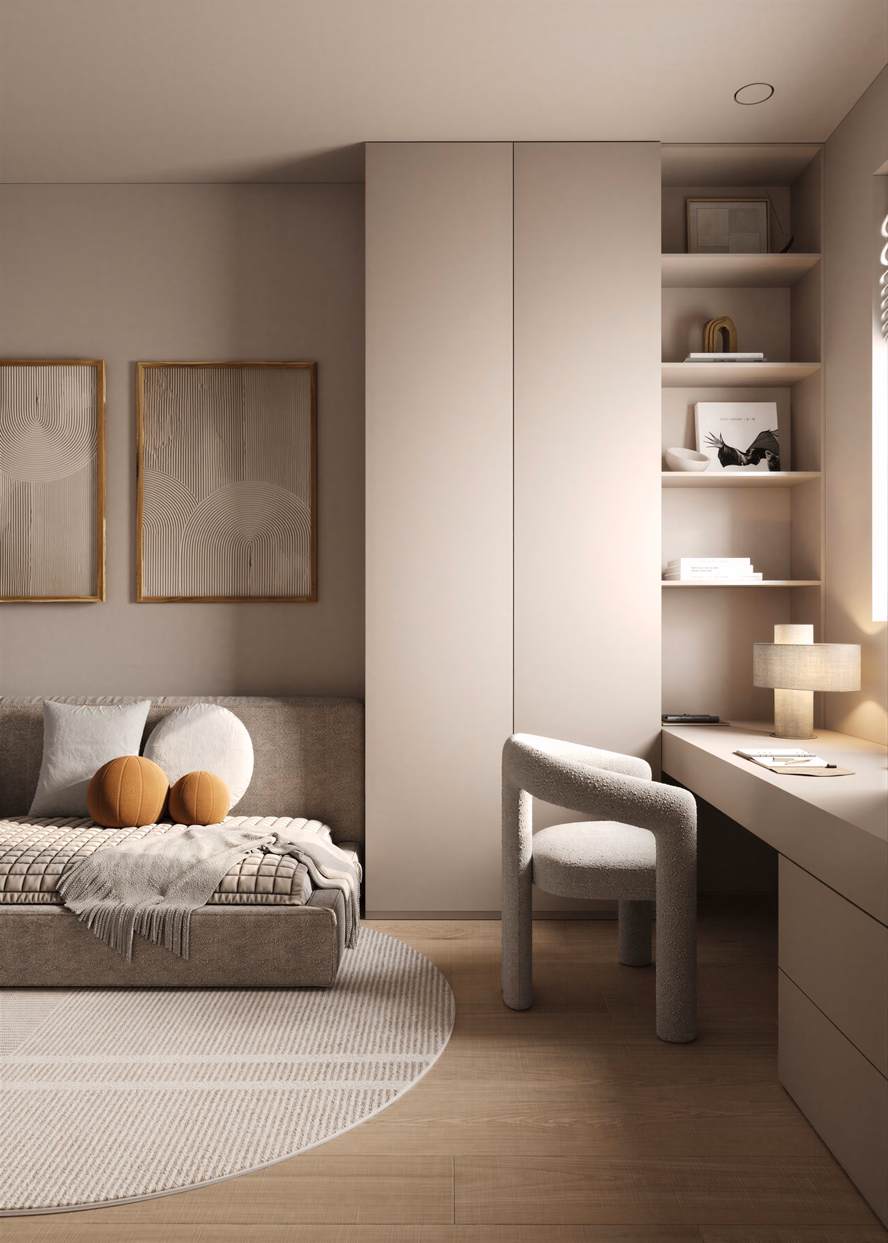 Japandi Lake Penthouse design interior premium București – vedere de ansamblu, design interior premium, design interior japandi