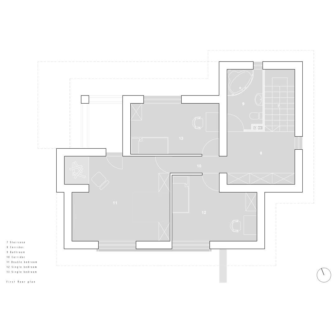Chalet arhitectură – detaliu terasă și finisaje exterioare