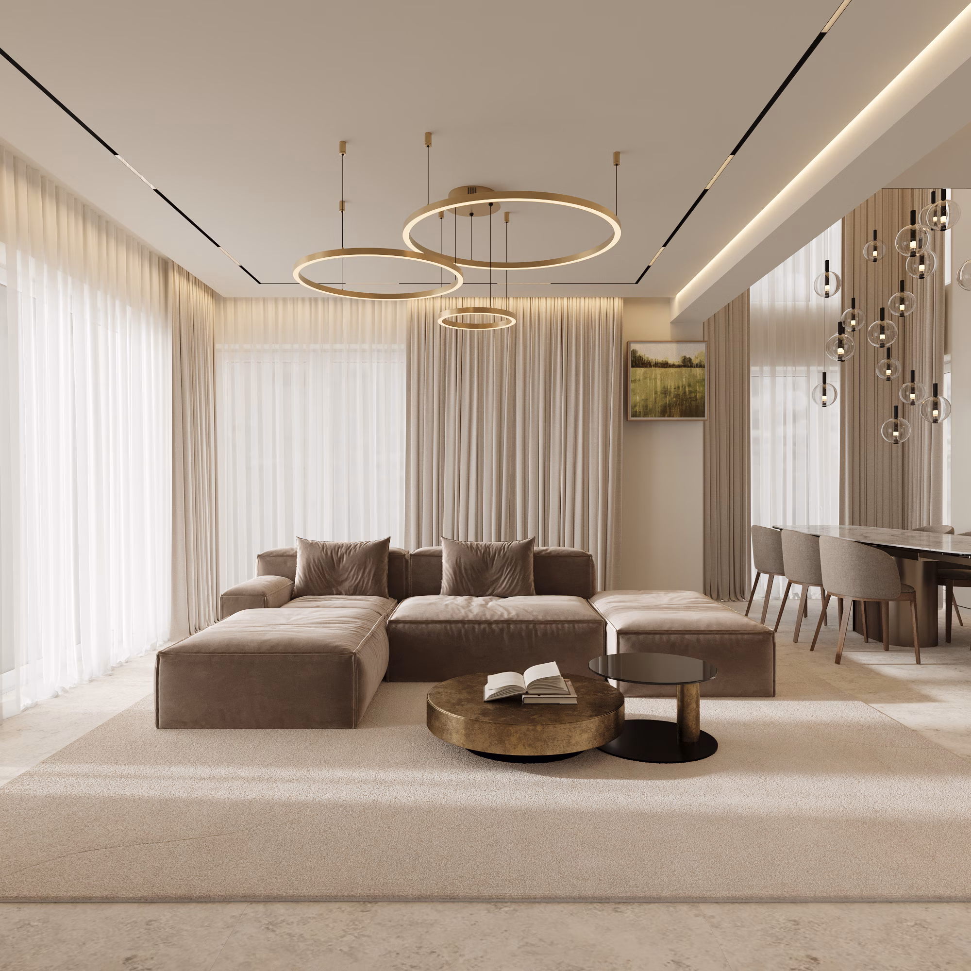 Lumière House design interior – zona de dining, Design interior premium București
