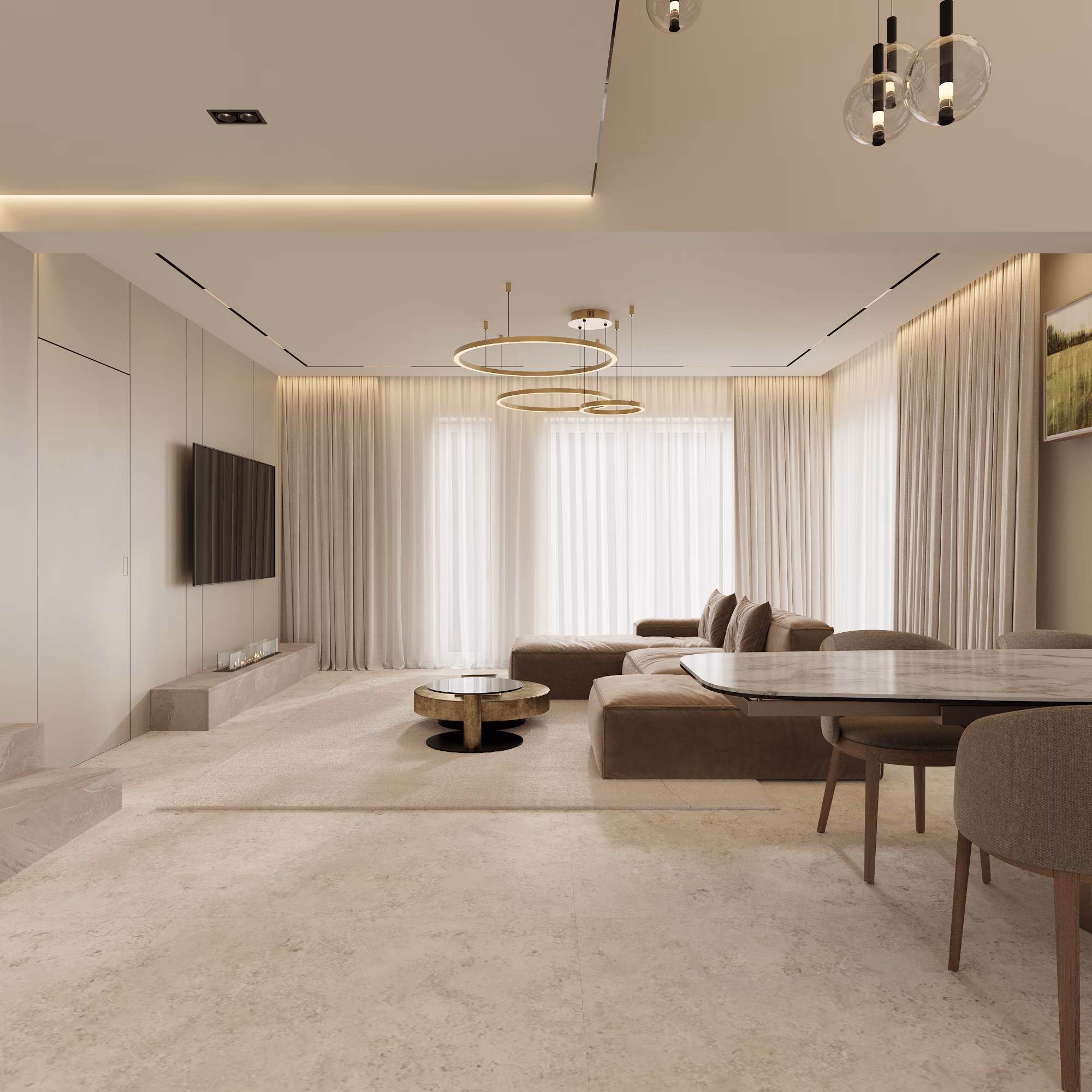 Lumière House design interior – iluminat minimalist parter, Design interior premium București