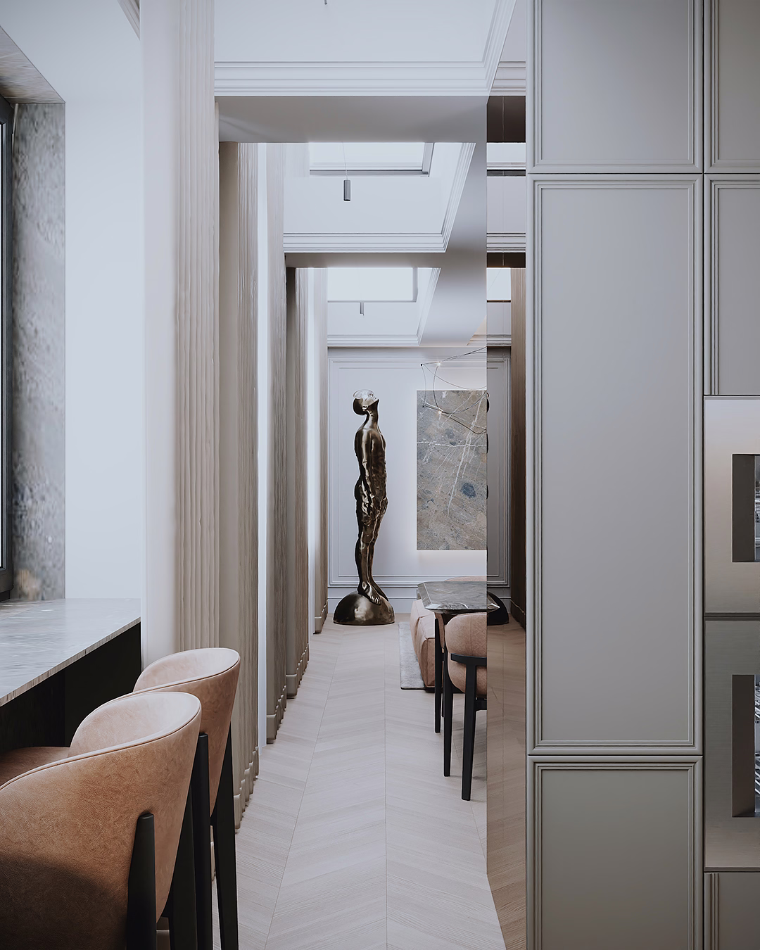 Midnight Classic Duplex design interior – detaliu 10, Design interior premium, design interior modern clasic București