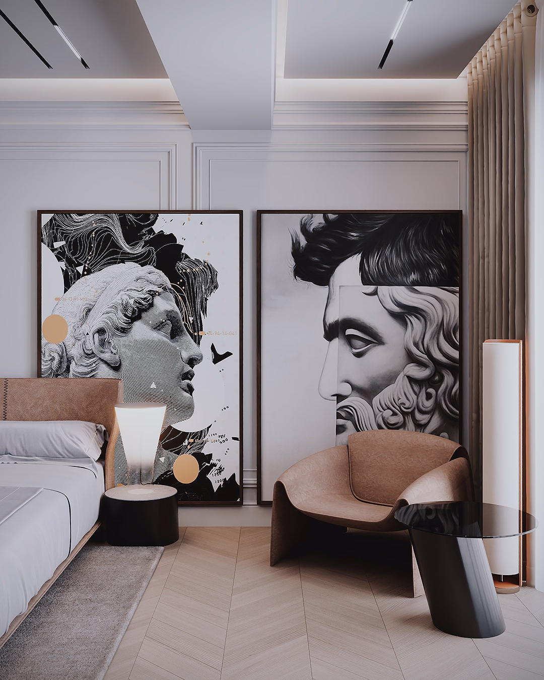 Midnight Classic Duplex design interior – detaliu 13, Design interior premium, design interior modern clasic București