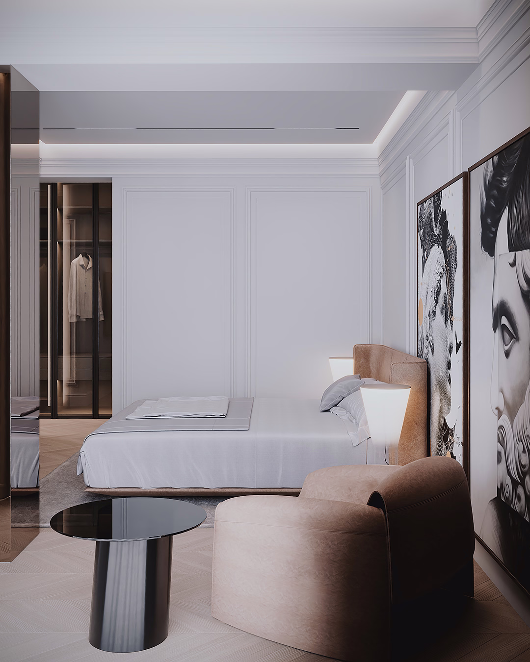 Midnight Classic Duplex design interior – detaliu 14, Design interior premium, design interior modern clasic București