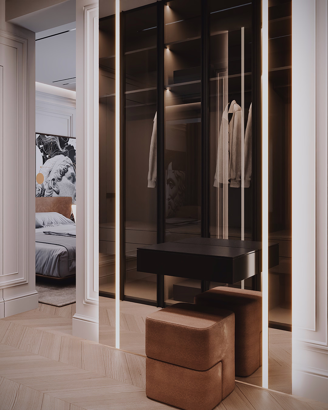 Midnight Classic Duplex design interior – detaliu 17, Design interior premium, design interior modern clasic București