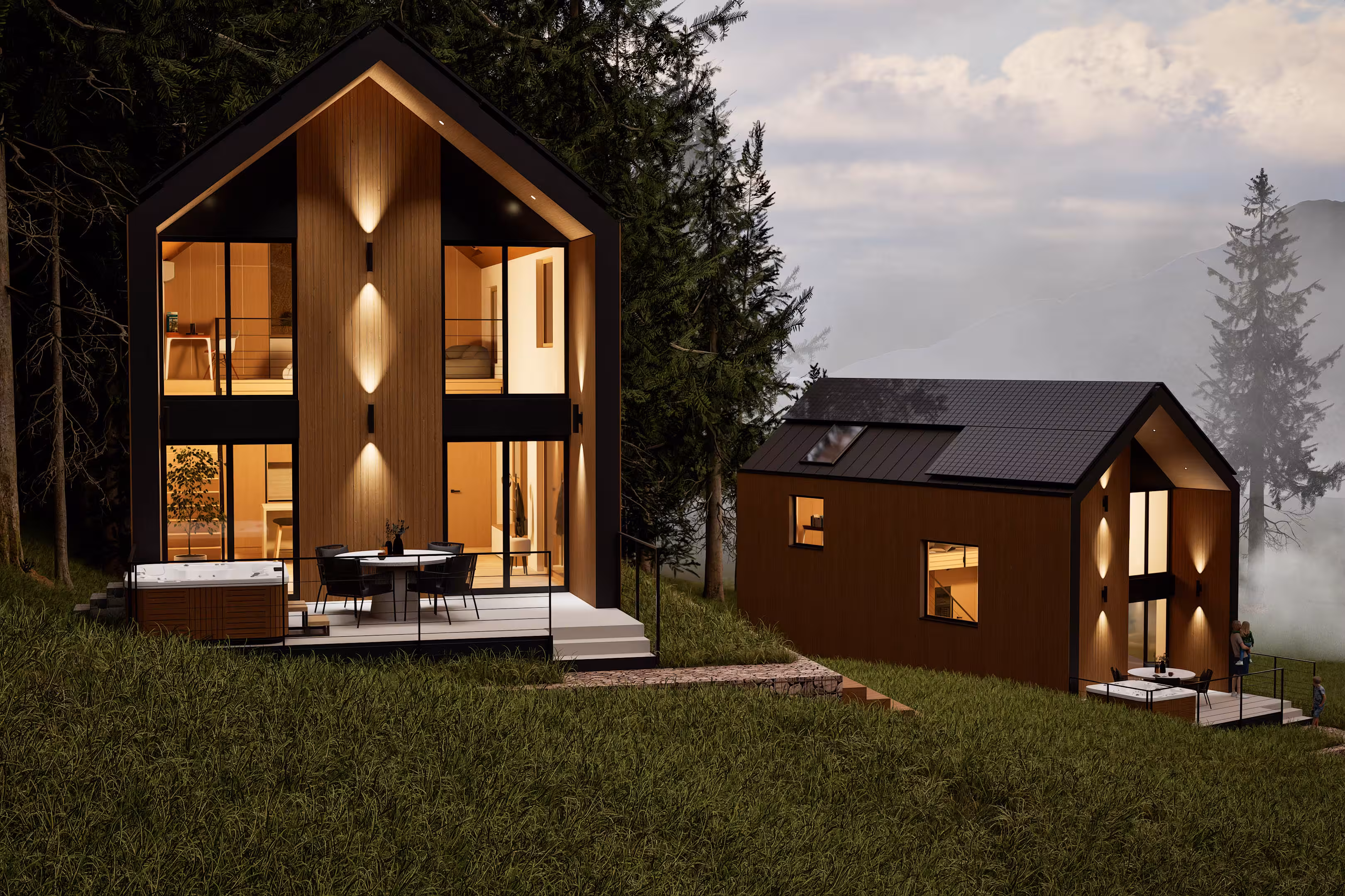 Monto Cabane Contemporane, Câinelu de Jos, Hunedoara