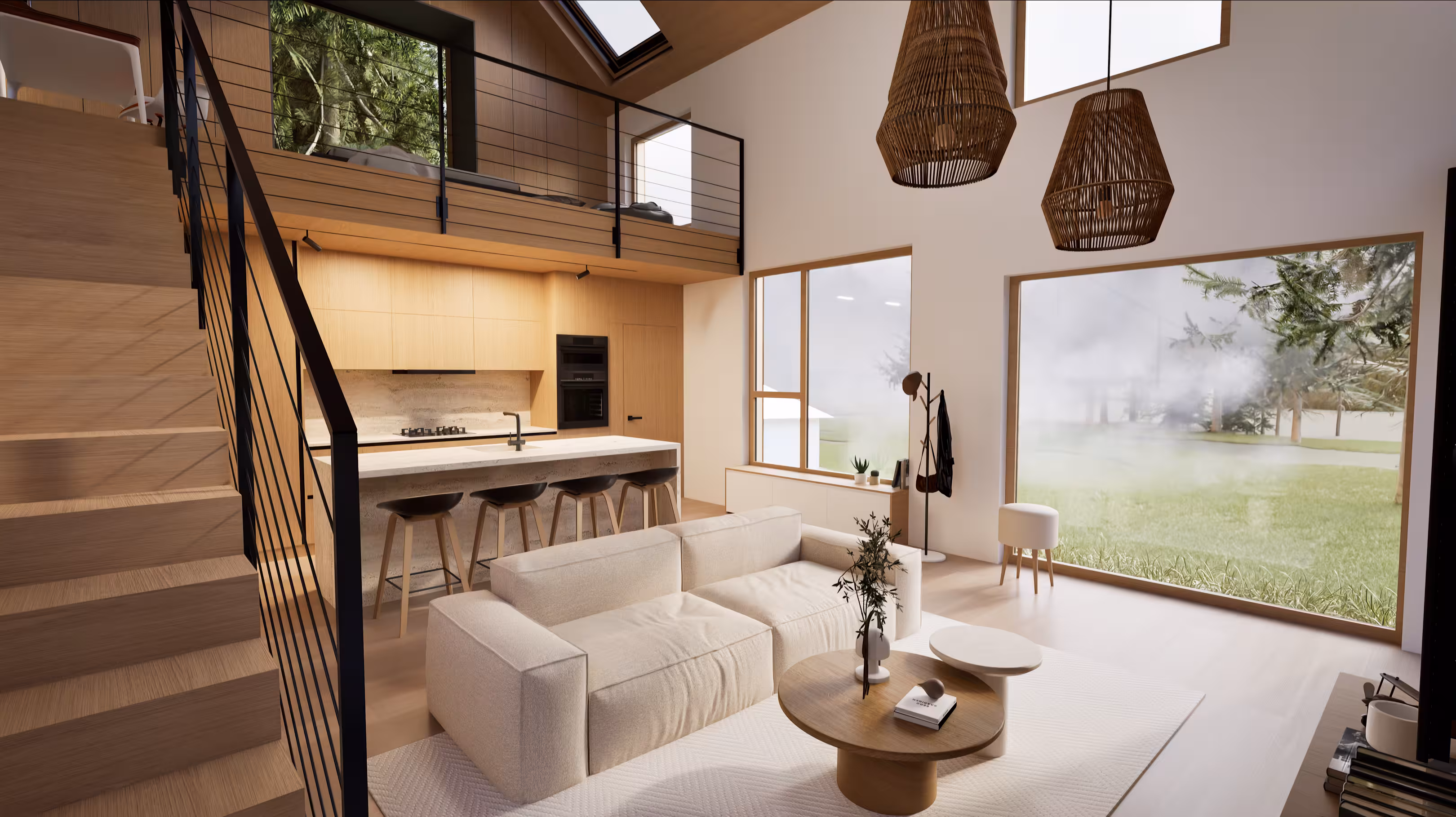 Arhitectură cabană – dormitor cu design interior modern, Monto Cabane Contemporane Iconic Design