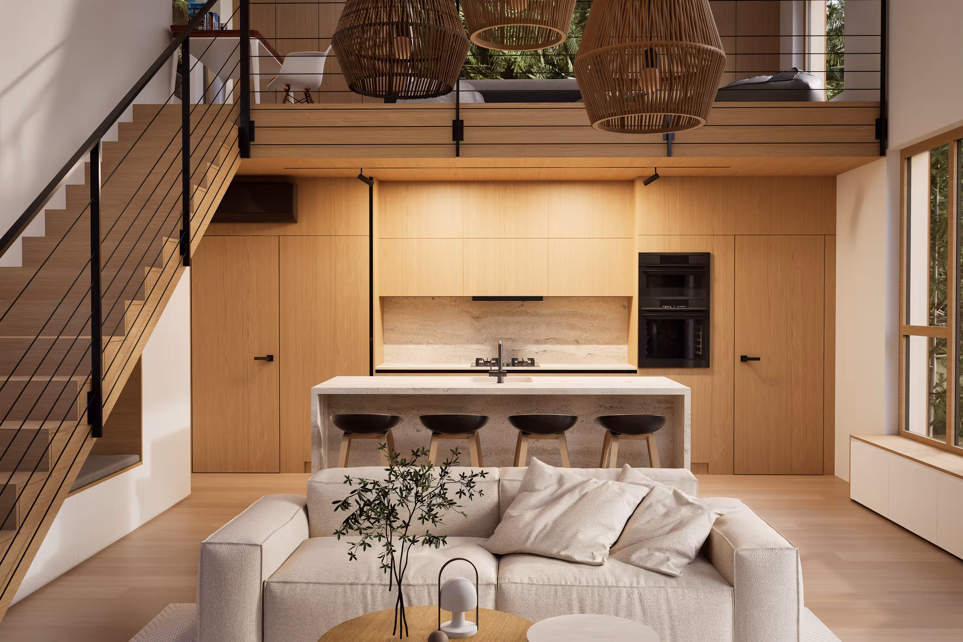 Design interior cabana modern – baie cu finisaje naturale, Monto Cabane Contemporane Iconic Design