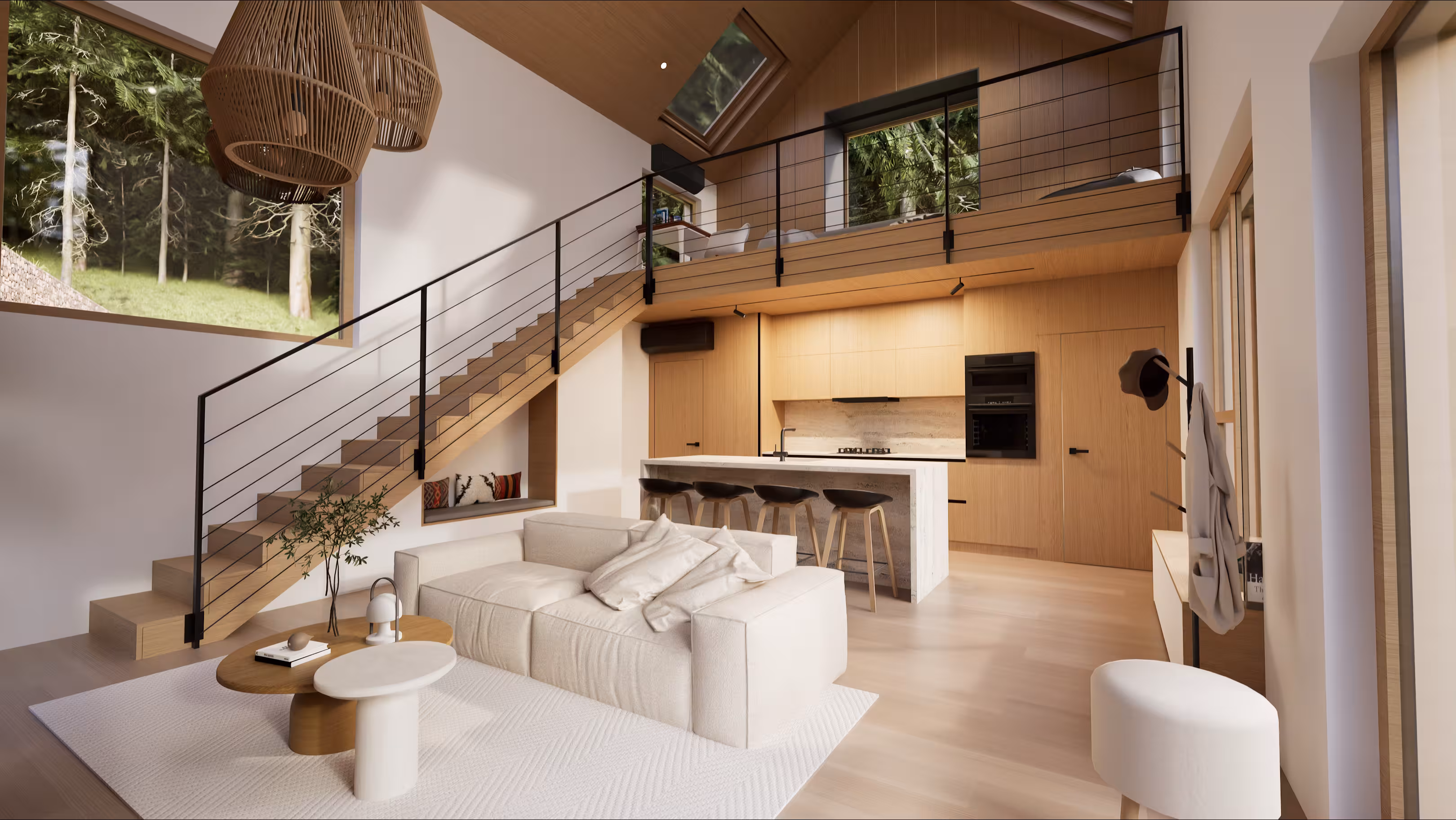 Design interior cabana modern – zonă de luat masa, Monto Cabane Contemporane Iconic Design