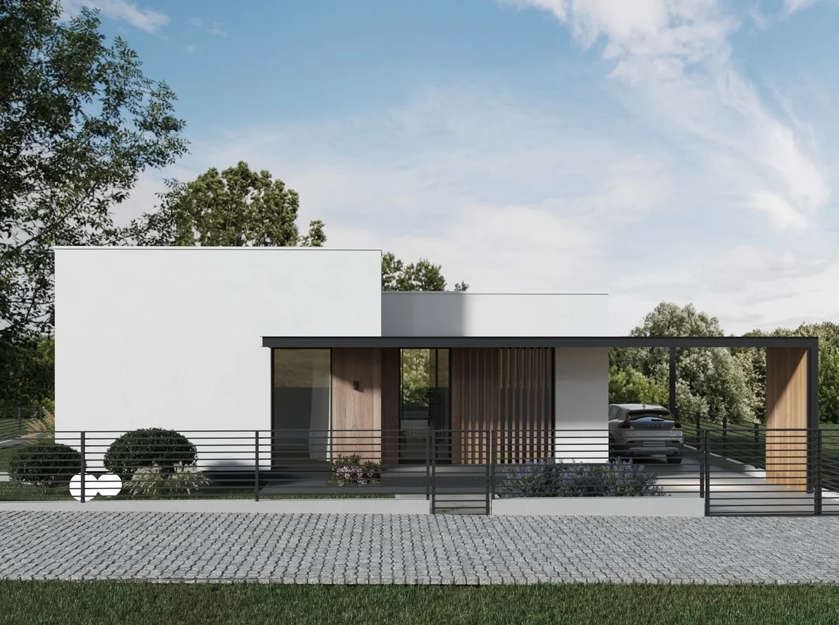 NM Contemporary House arhitectură – volume pure și finisaje naturale contrastante