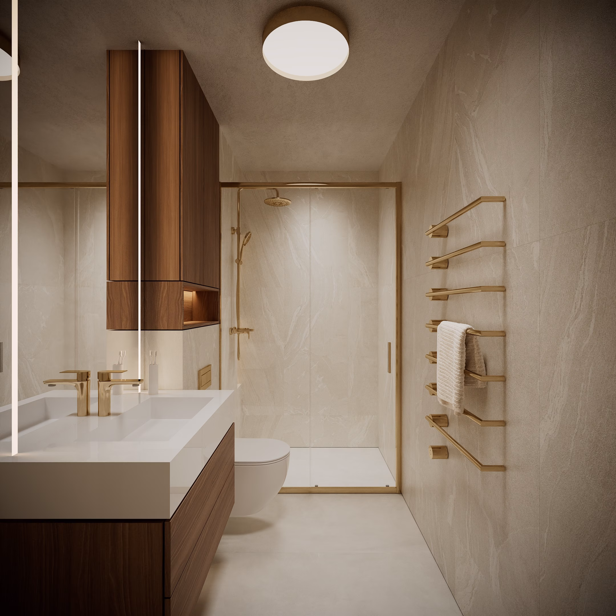 Quiet Luxury Villa design interior – hol intrare, Design interior premium, design interior modern loft Chișinău