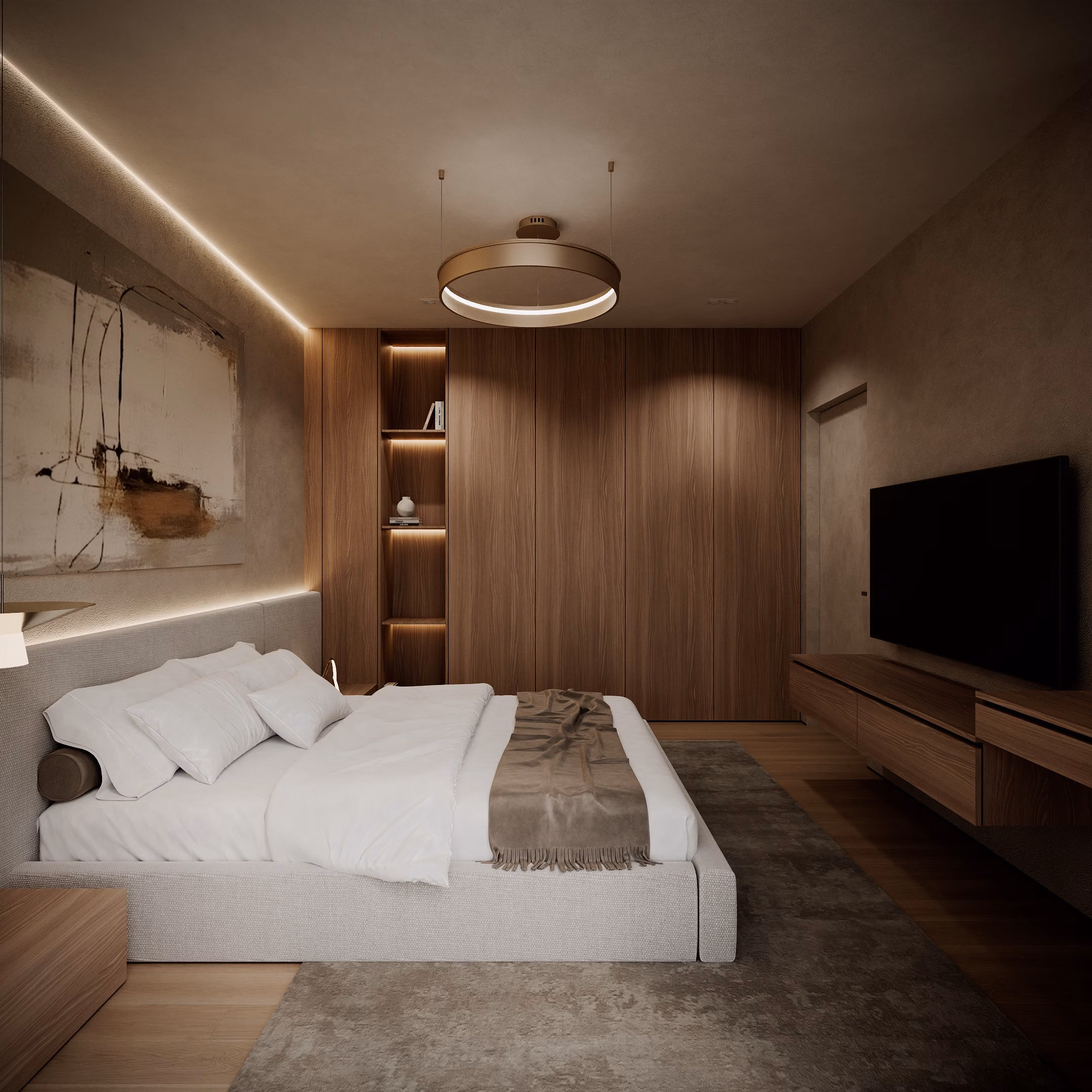 Quiet Luxury Villa design interior – zonă de lucru, Design interior premium, design interior modern loft Chișinău