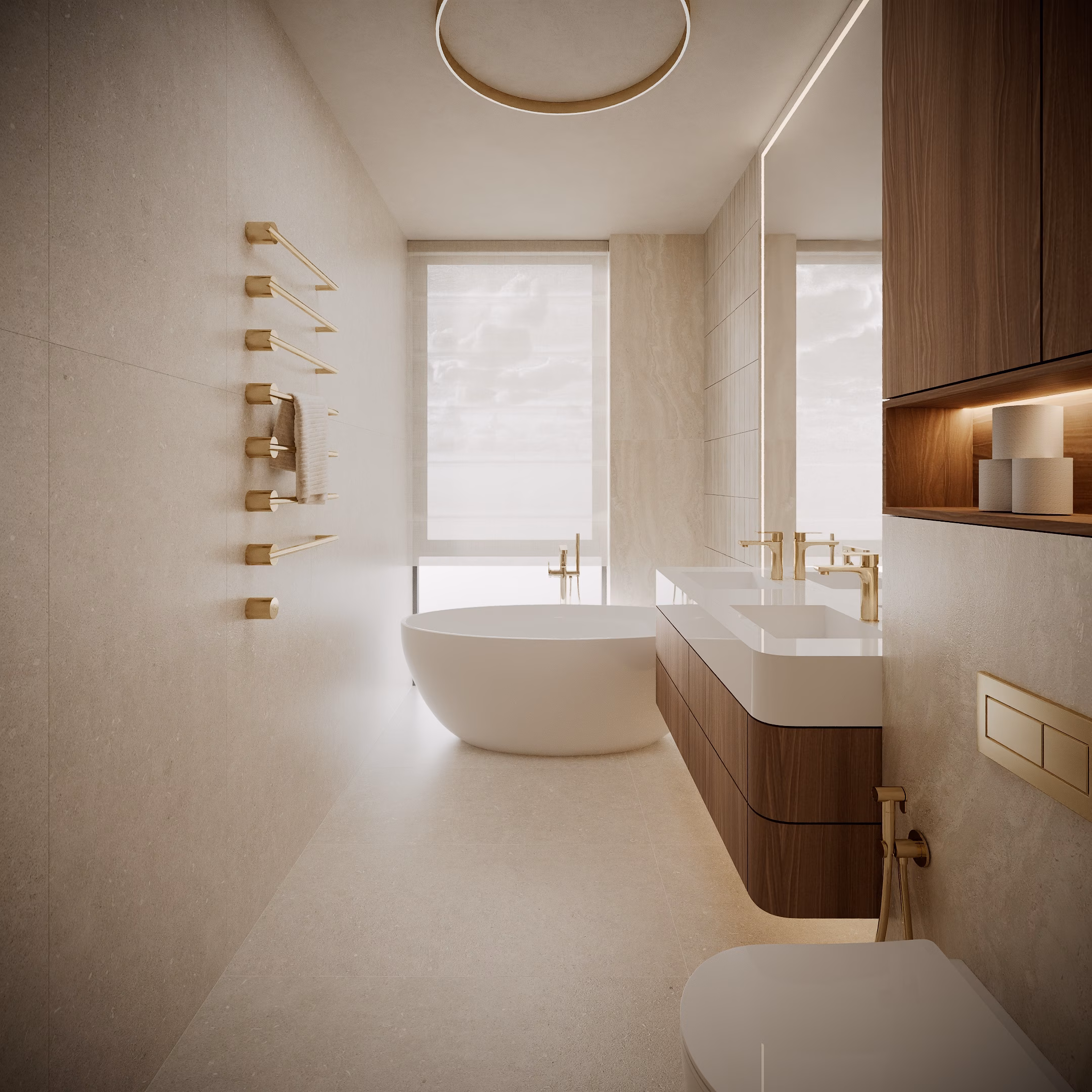 Quiet Luxury Villa design interior – ambianță seară, Design interior premium, design interior modern loft Chișinău