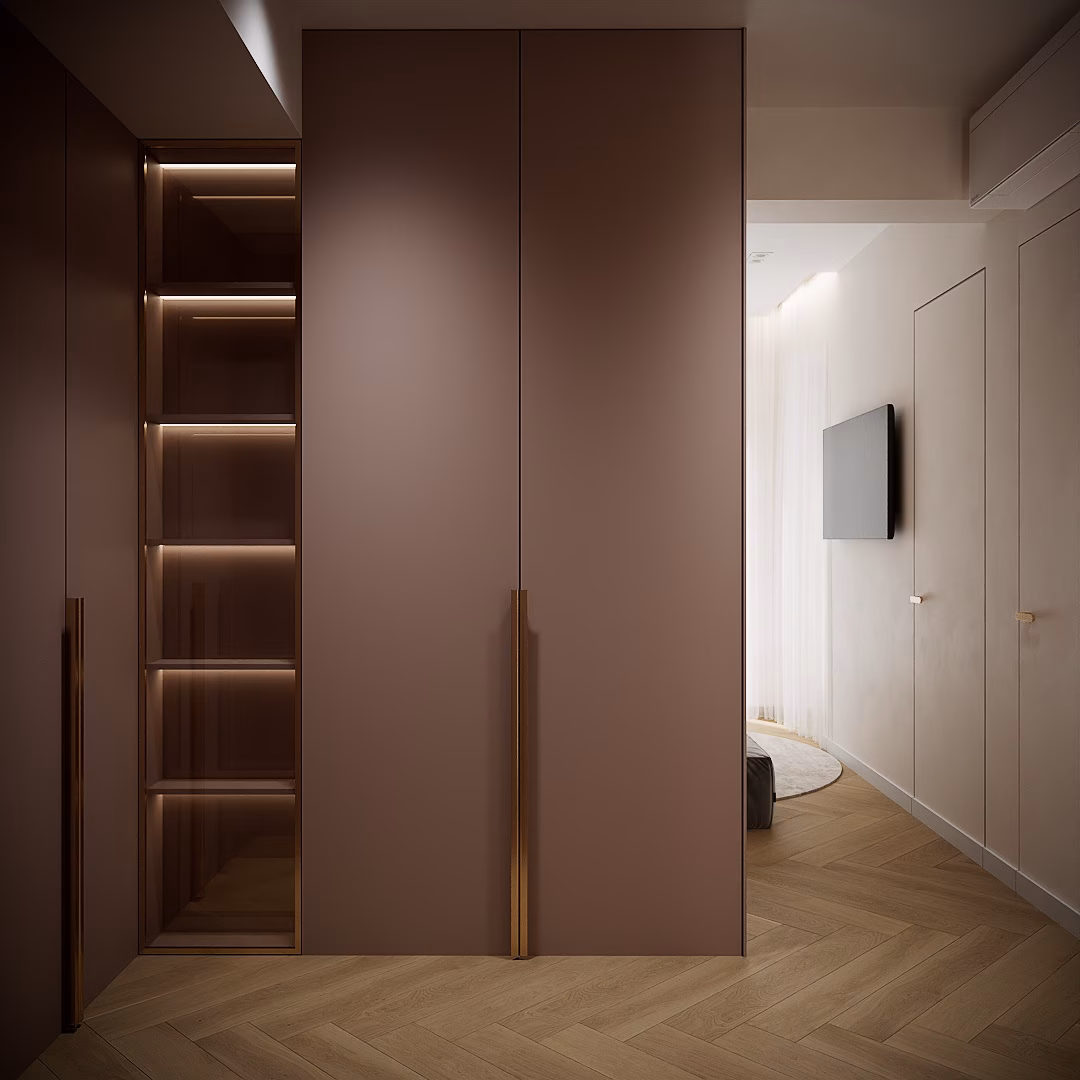 Rose Velvet Duplex design interior – birou de lucru, Design interior duplex București