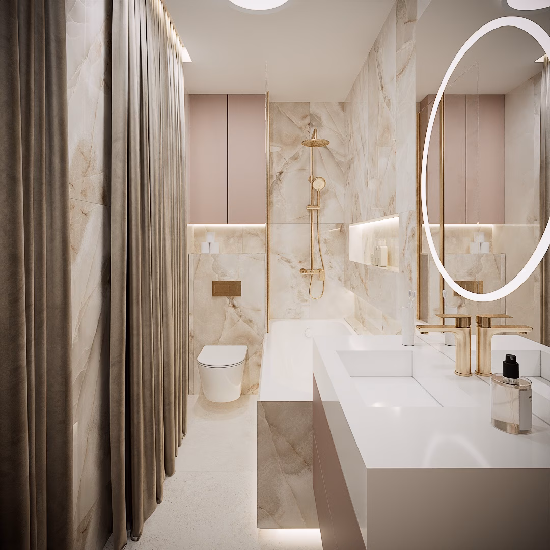 Rose Velvet Duplex design interior – scară interioară, Design interior duplex București