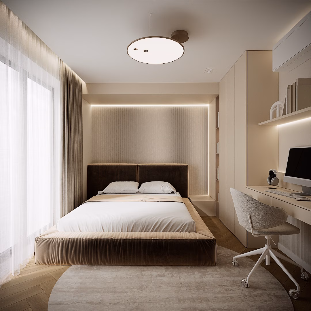 Rose Velvet Duplex design interior – spațiu de trecere, Design interior duplex București