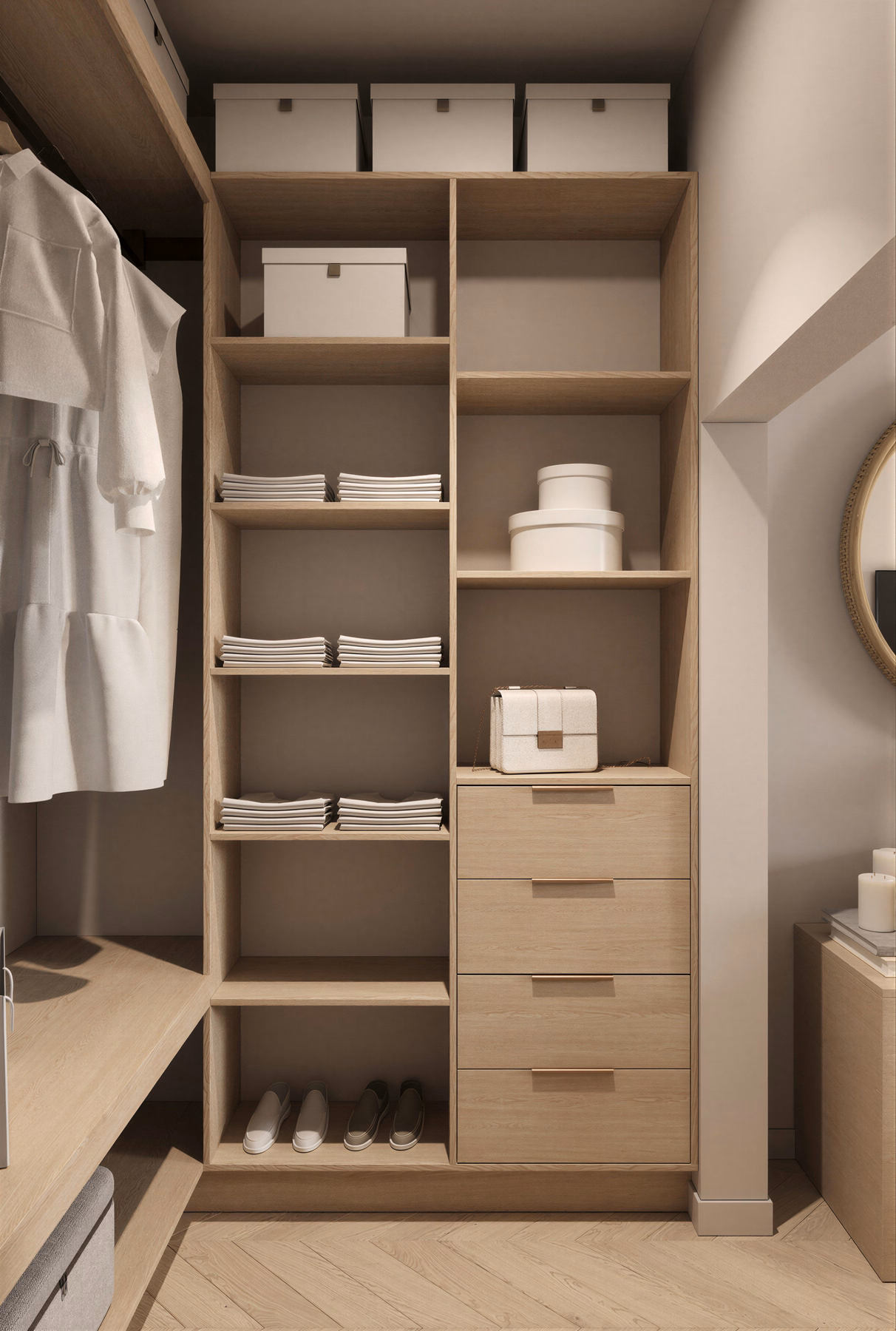 Serenity Wabi Apartment design interior București – colț de relaxare, design interior wabi-sabi