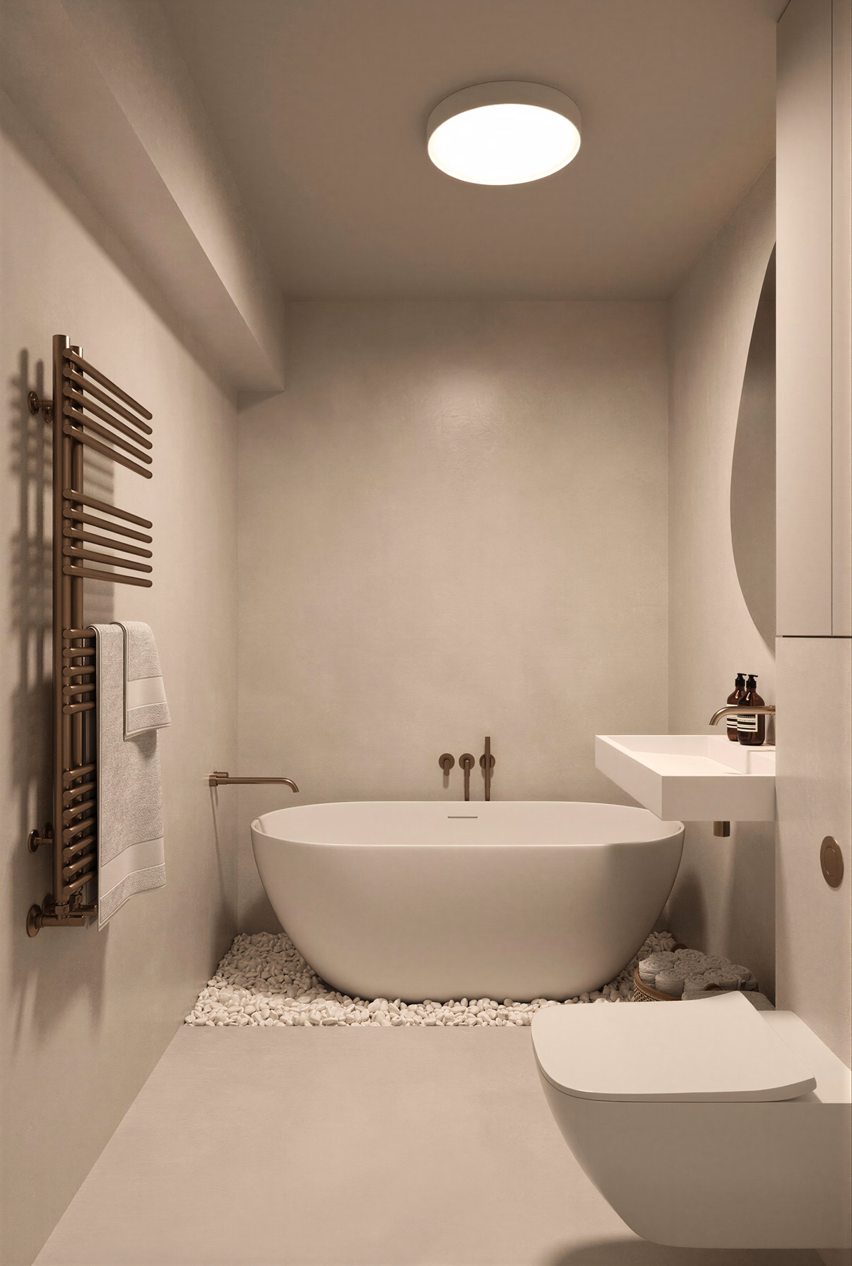 Serenity Wabi Apartment design interior București – atmosferă liniștitoare, design interior wabi-sabi