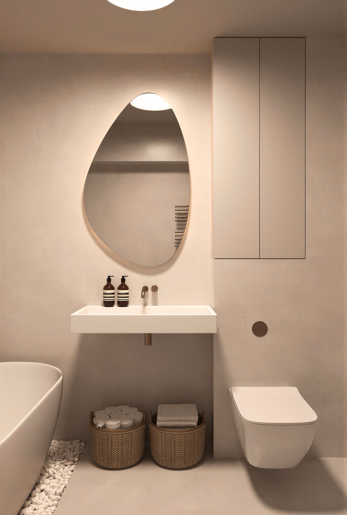 Serenity Wabi Apartment design interior București – frumusețea simplității, design interior wabi-sabi