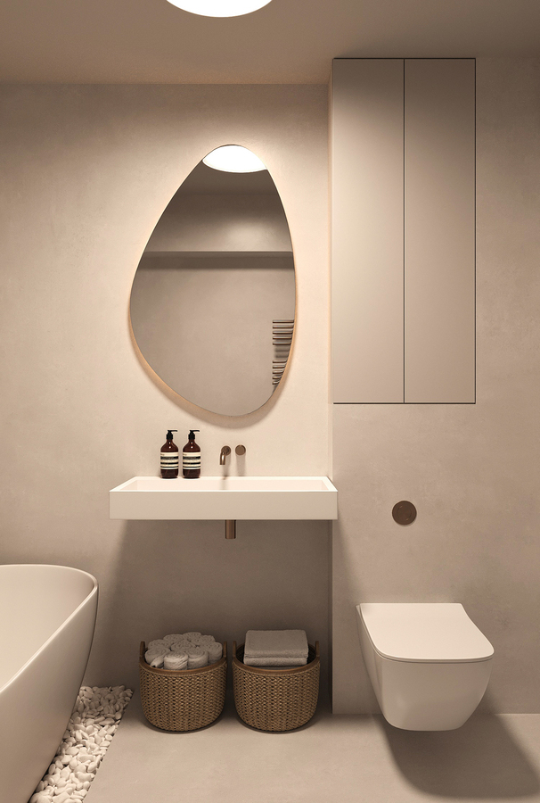 Serenity Wabi Apartment design interior – frumusețea simplității