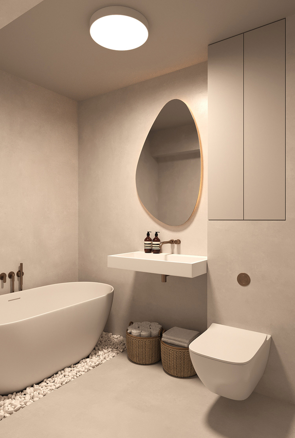 Serenity Wabi Apartment design interior – vedere finală