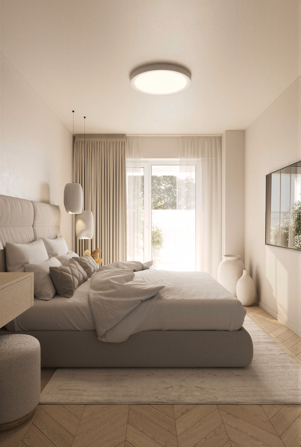 Serenity Wabi Apartment design interior București – zonă de introspecție, design interior wabi-sabi
