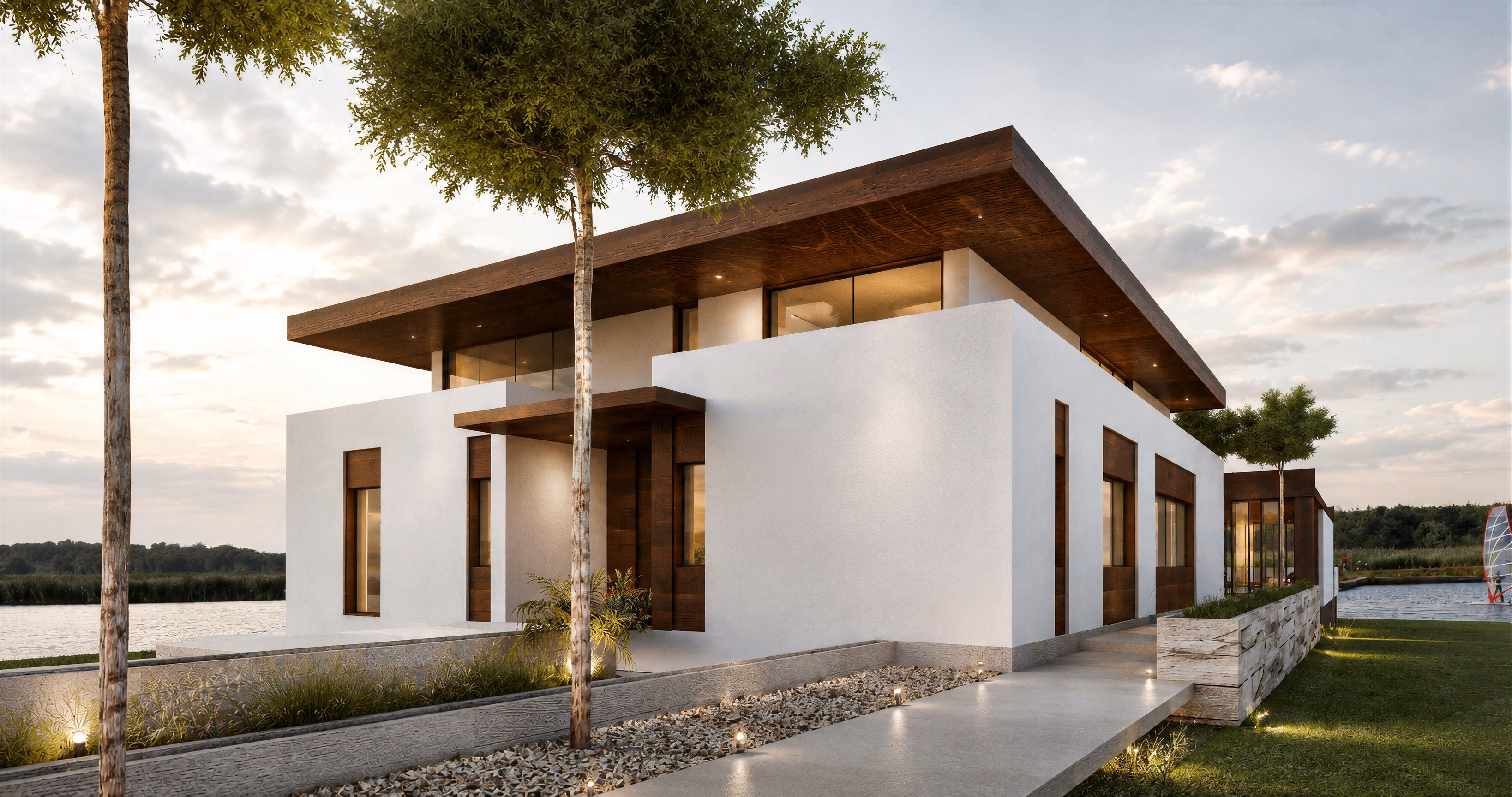 Snagov Lake House arhitectură – detaliu arhitectural exterior, arhitectură casa, arhitectură vila
