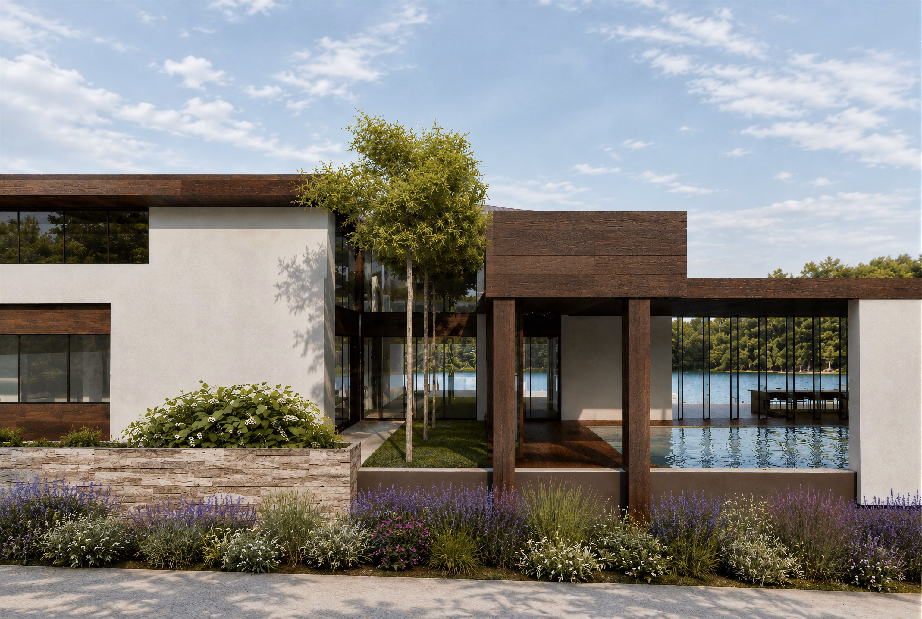 Snagov Lake House arhitectură – vedere generală proprietate, arhitectură casa, arhitectură vila
