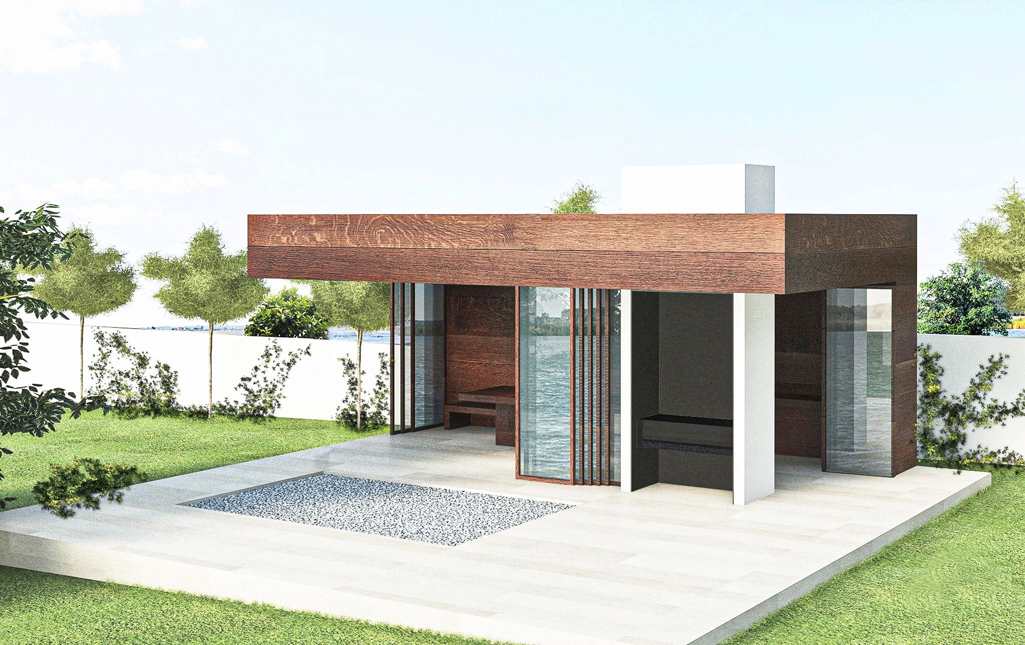 Snagov Summer Veranda verandă – vedere spațiu exterior cu cadru natural