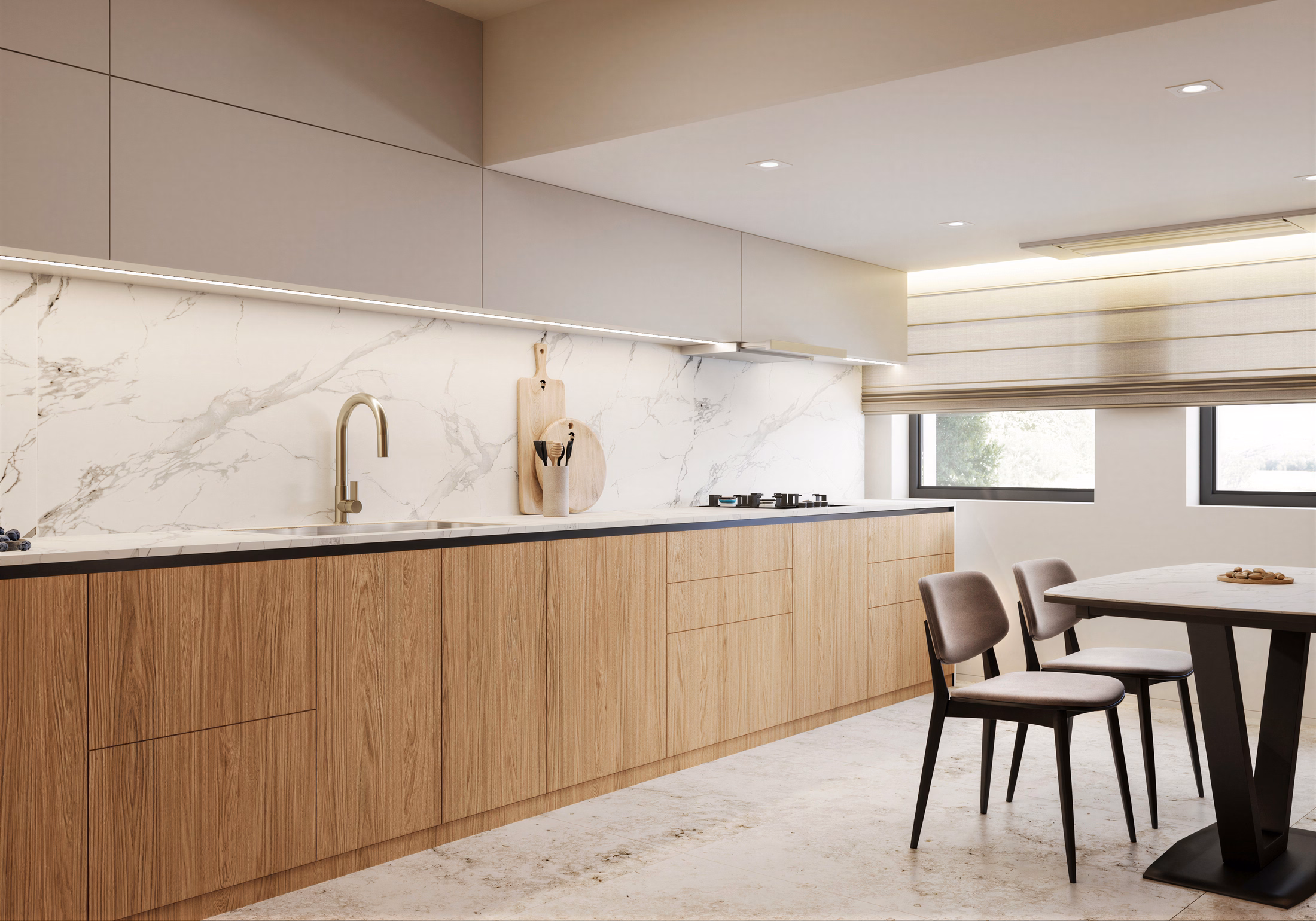 Unirii Sculpted Duplex design interior premium București – detaliu mobilier, design interior minimalist, design interior modern